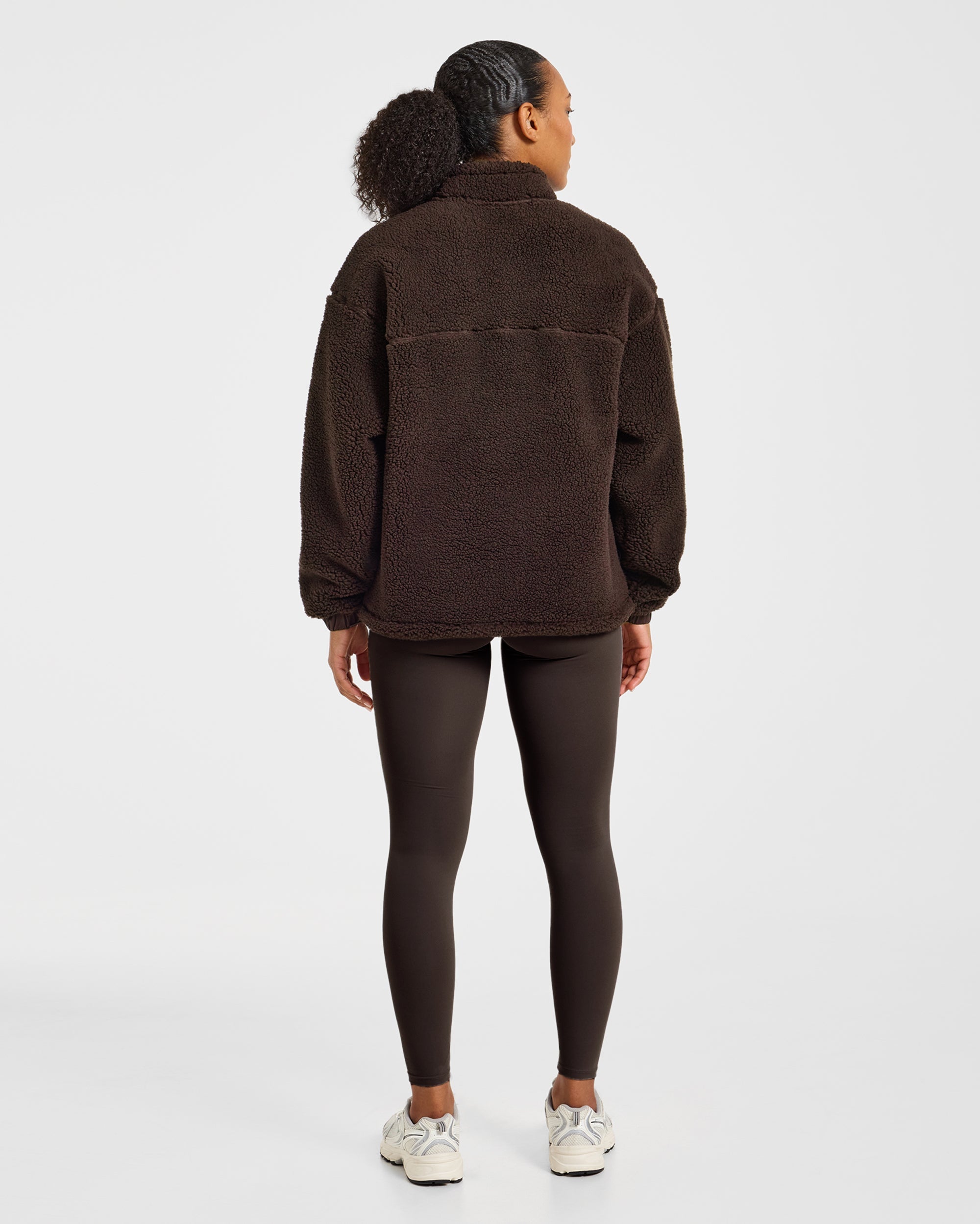 Signature 1/4 Zip Fleece Pullover - Cocoa Braun