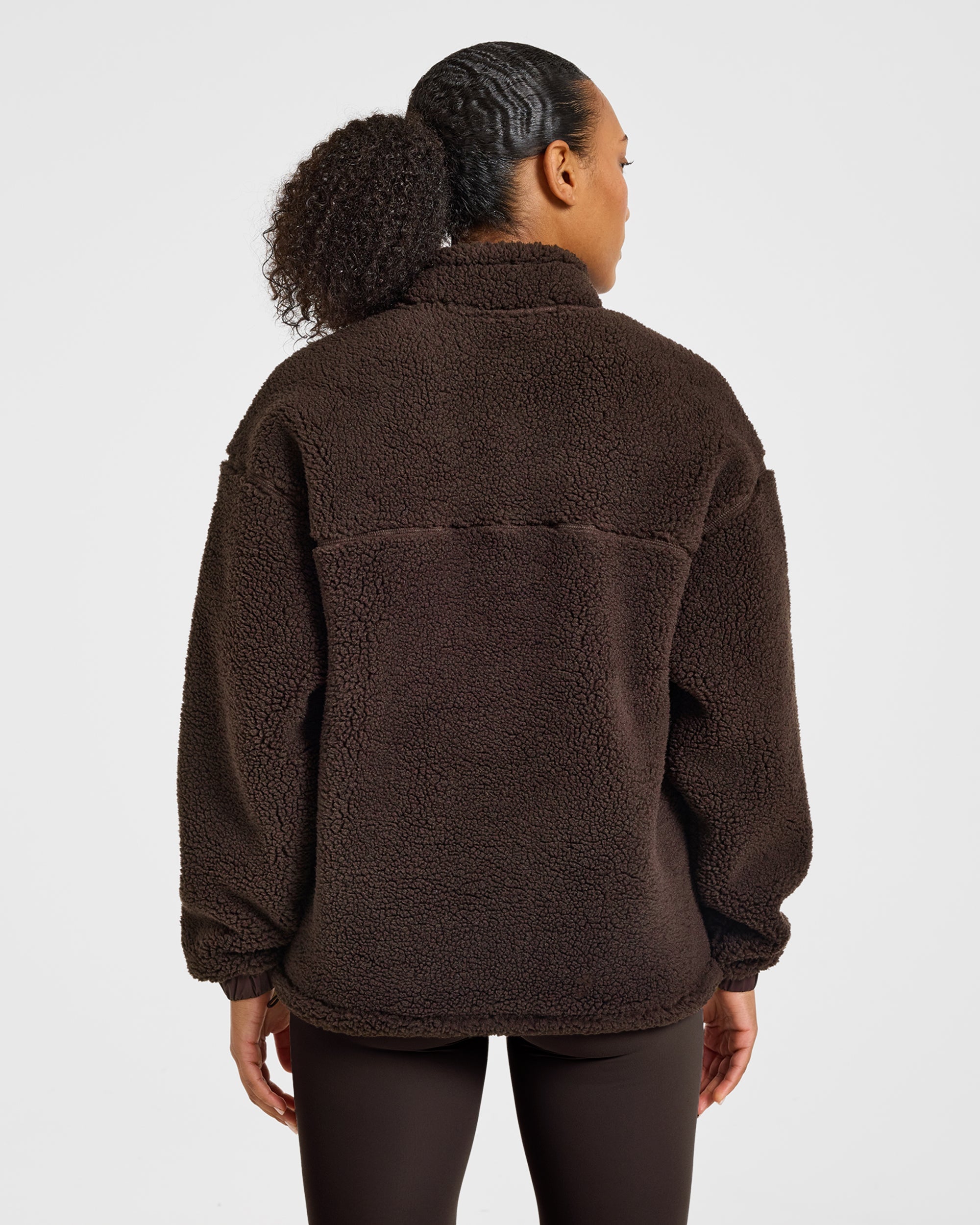 Signature 1/4 Zip Fleece Pullover - Cocoa Braun