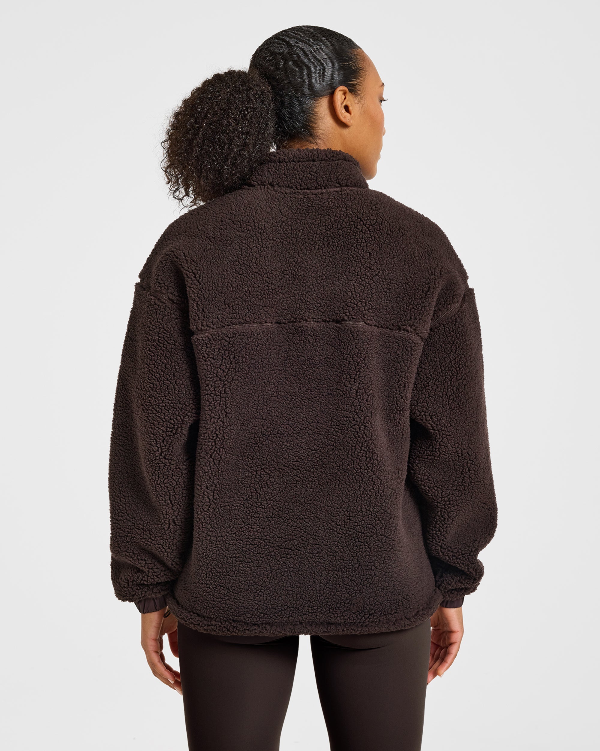 Signature 1/4 Zip Fleece Pullover - Cocoa Braun
