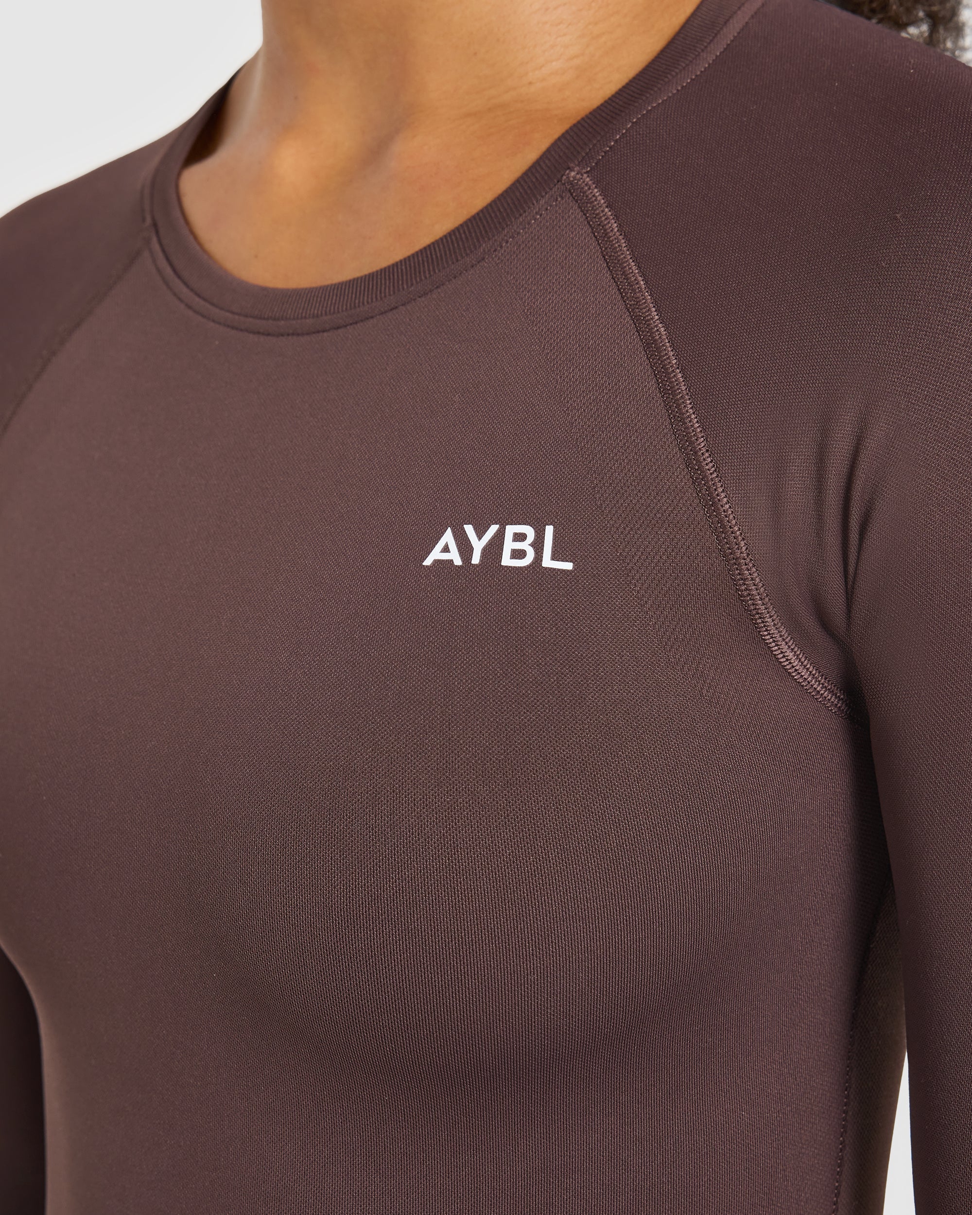 Enhance Seamless Long Sleeve Top - Cocoa Braun