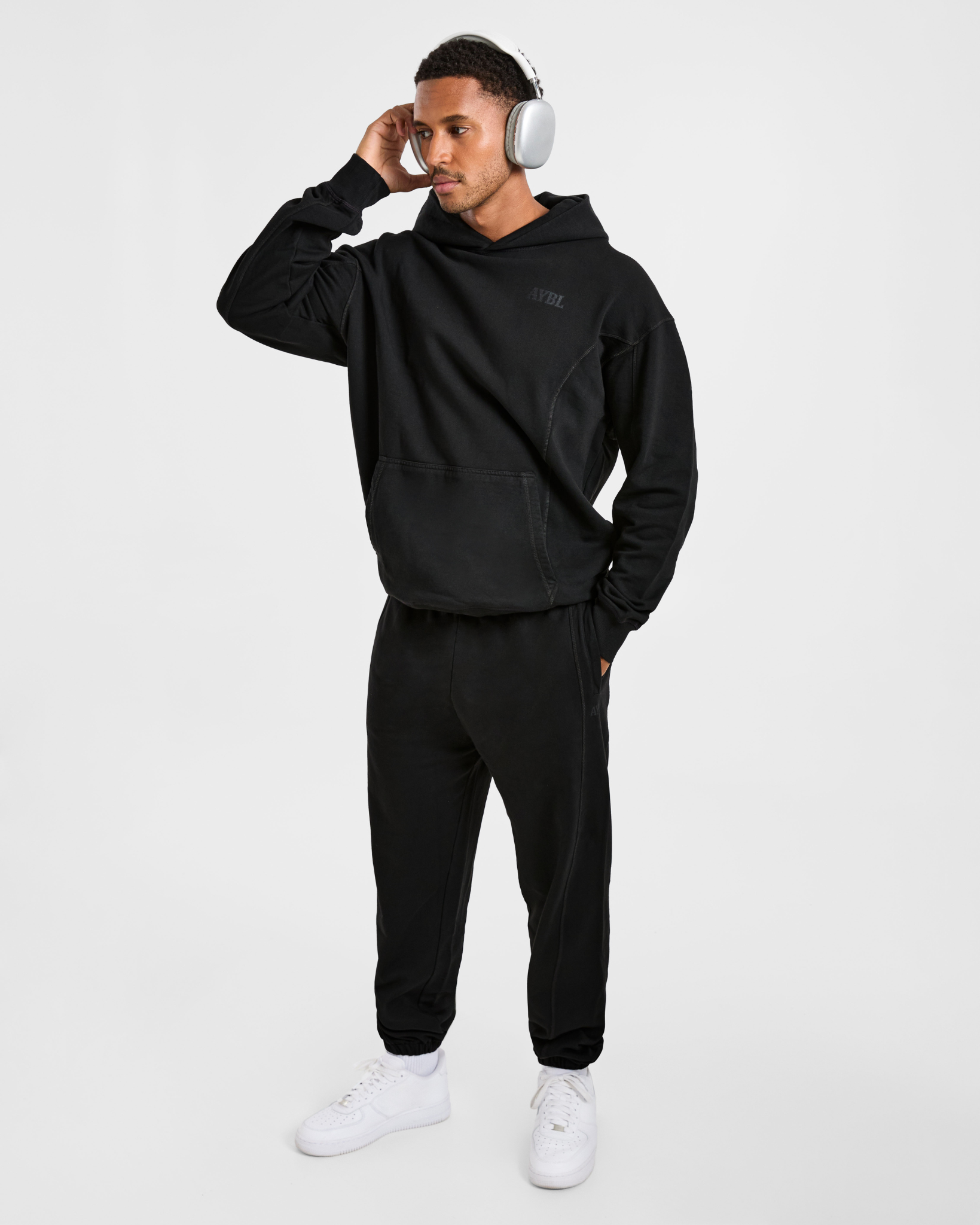 Lift Club Distressed Joggers - Schwarz/Charcoal