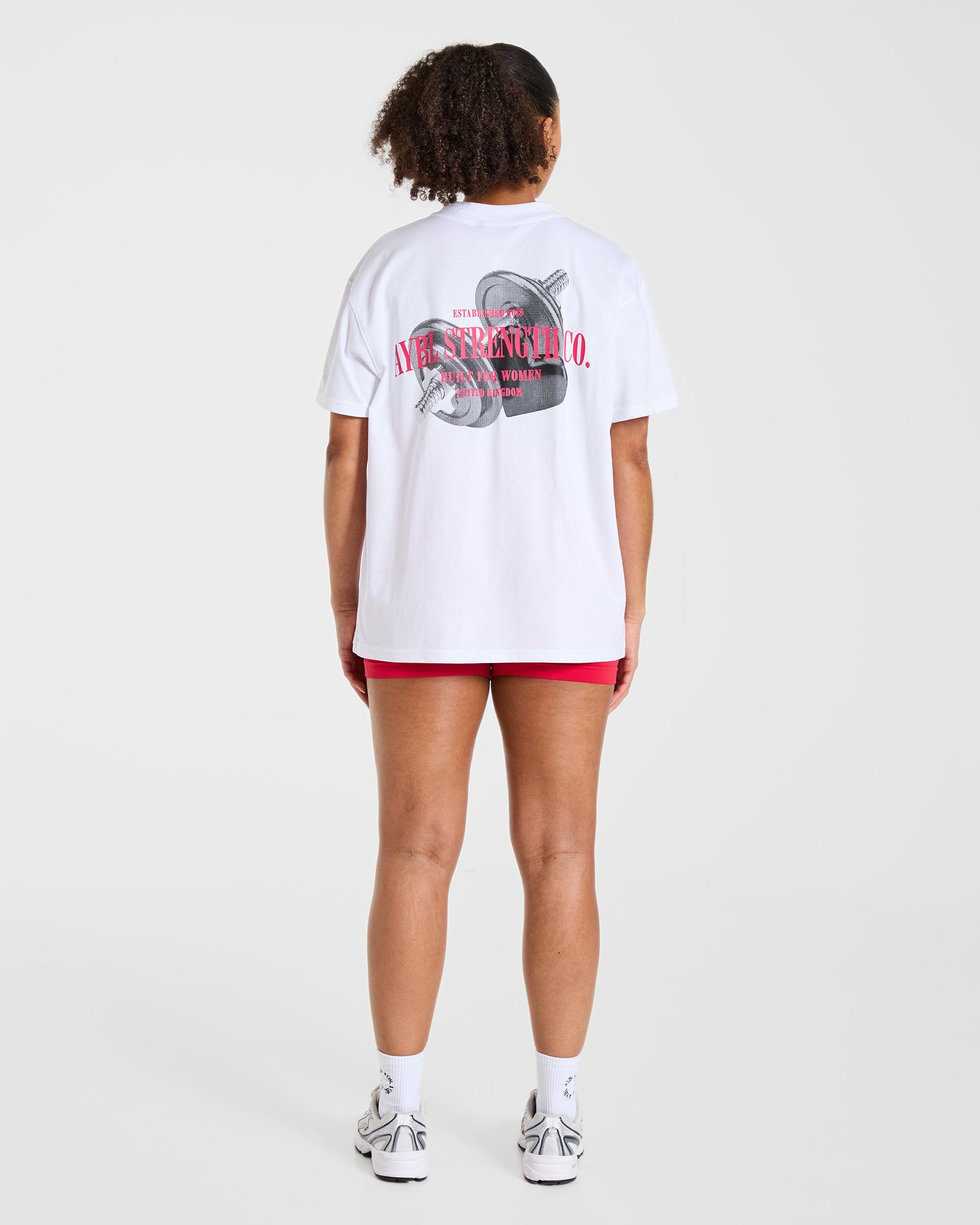 AYBL Strength Co Oversized T Shirt - Weiß