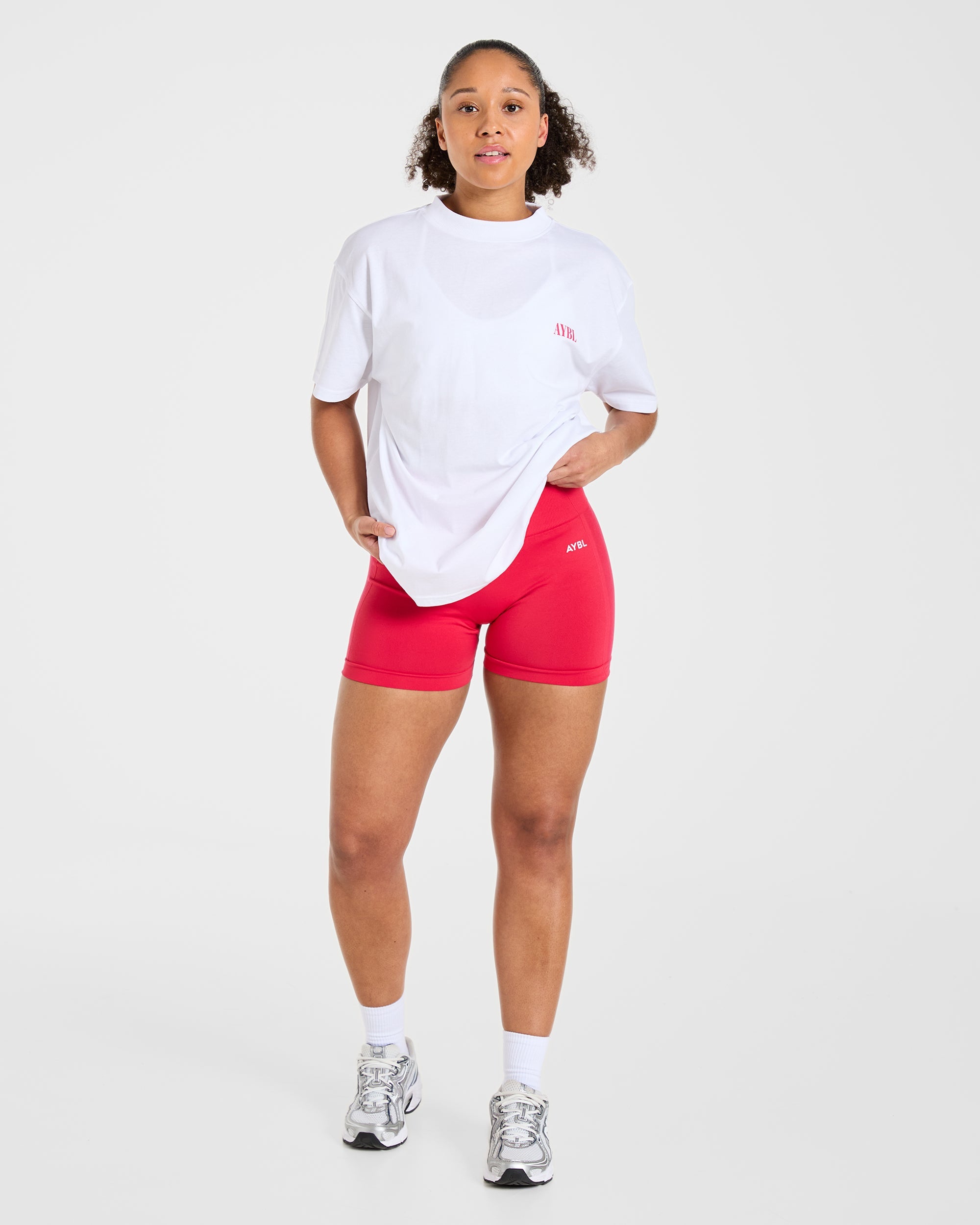 AYBL Strength Co Oversized T Shirt - Weiß