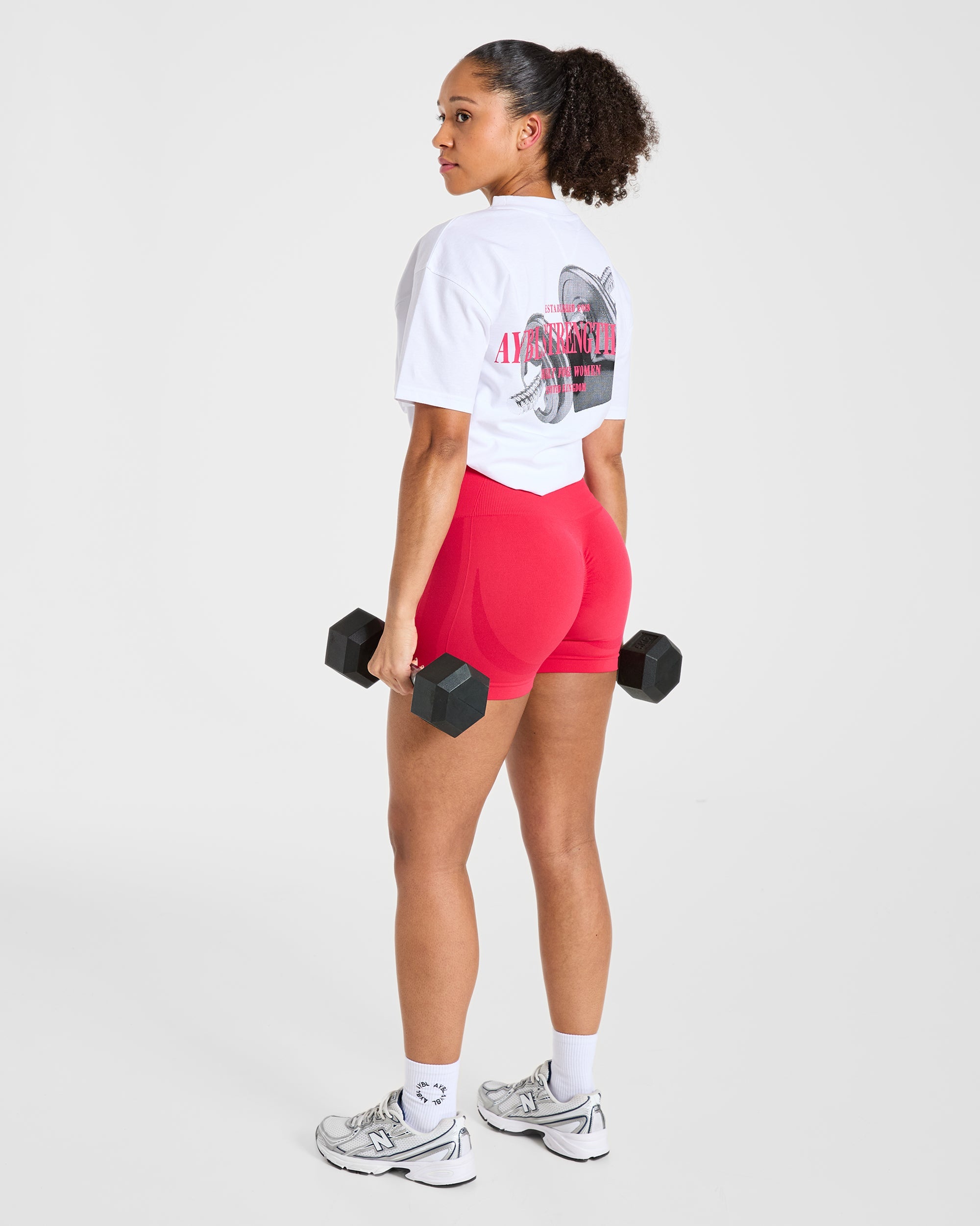 AYBL Strength Co Oversized T Shirt - Weiß
