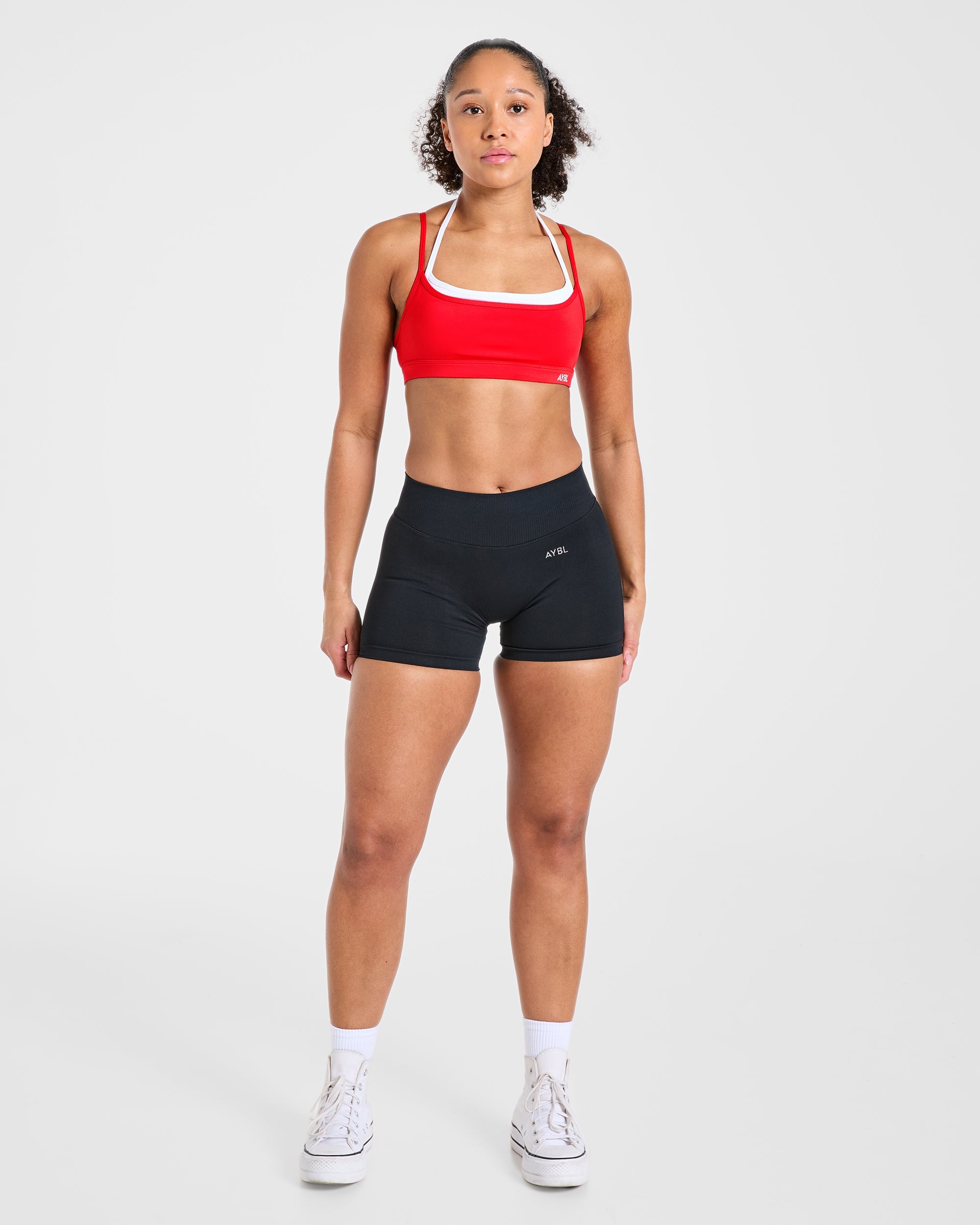 Essential Double Layer Sports Bra - Vibrant Rot