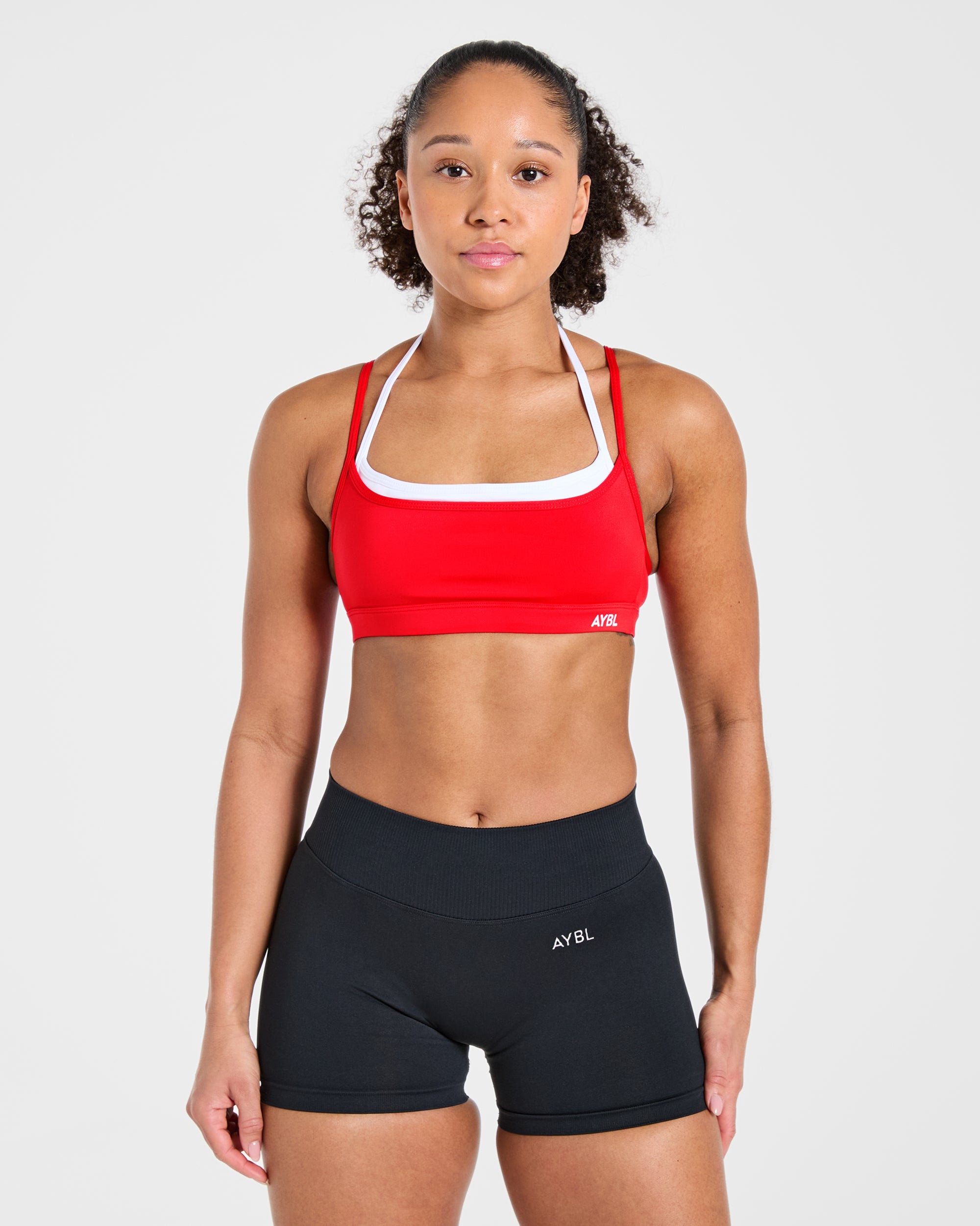 Essential Double Layer Sports Bra - Vibrant Rot