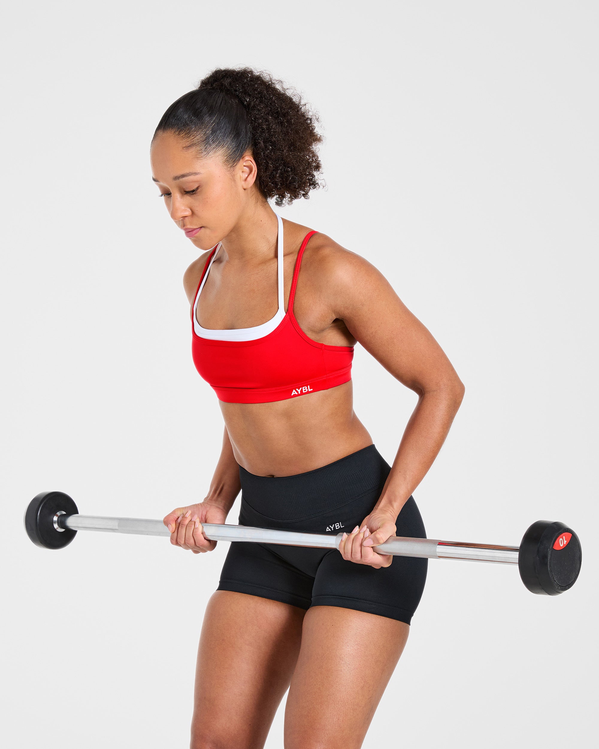 Essential Double Layer Sports Bra - Vibrant Rot