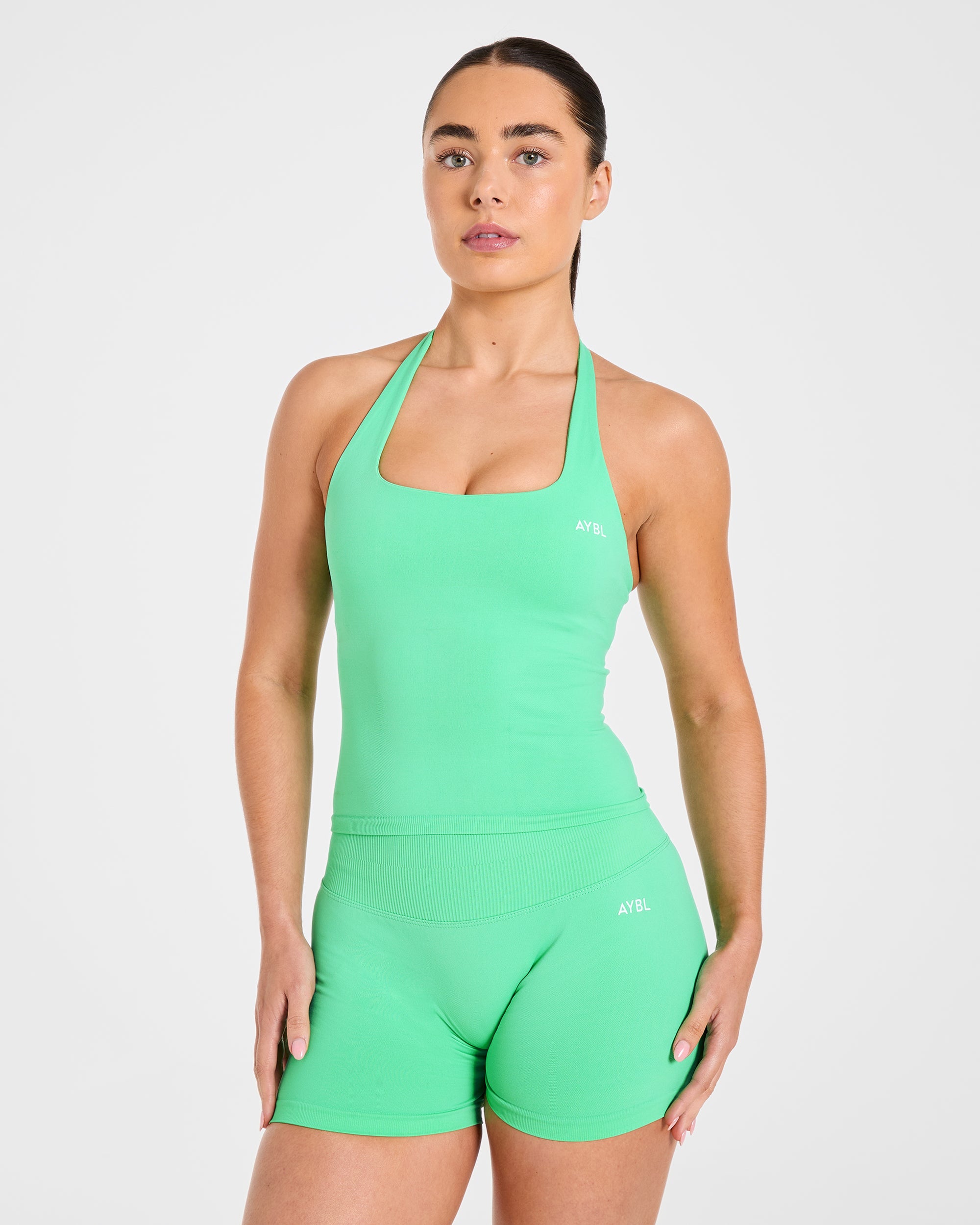 Enhance Seamless Halterneck Top - Mint Grün
