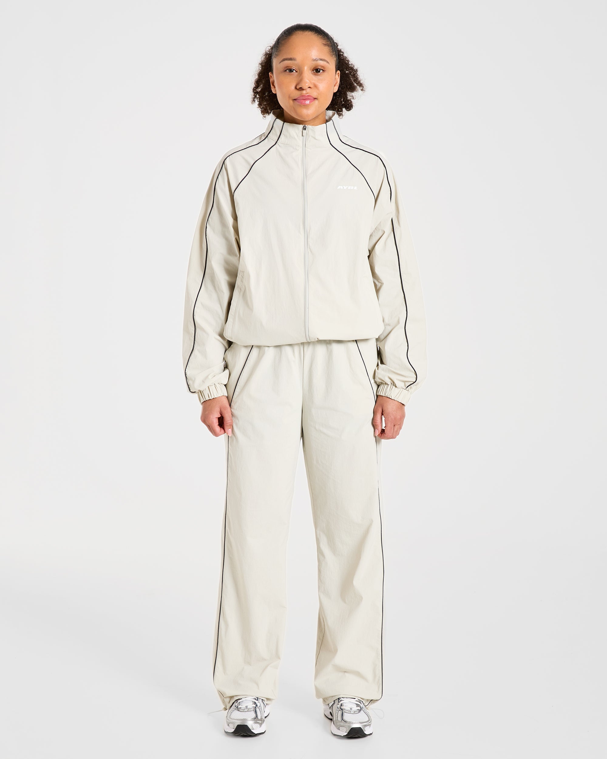 Retro Track Jacket - Off Weiß