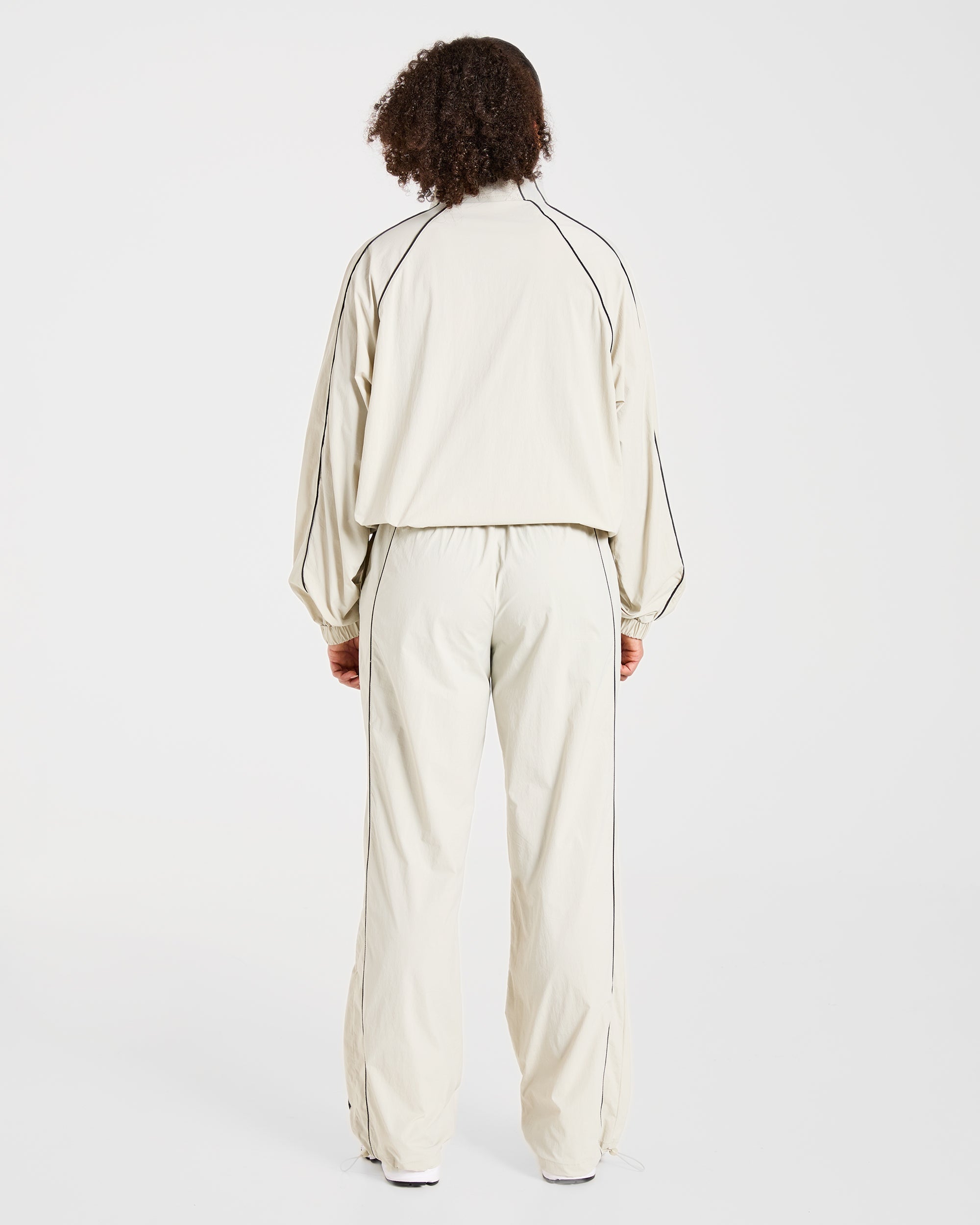 Retro Track Jacket - Off Weiß