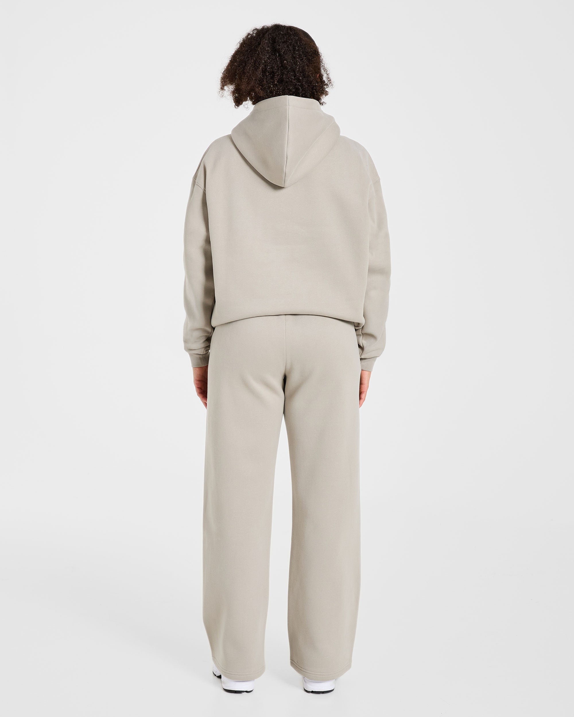 Varsity 2.0 Oversized Straight Leg Joggers - Taupe