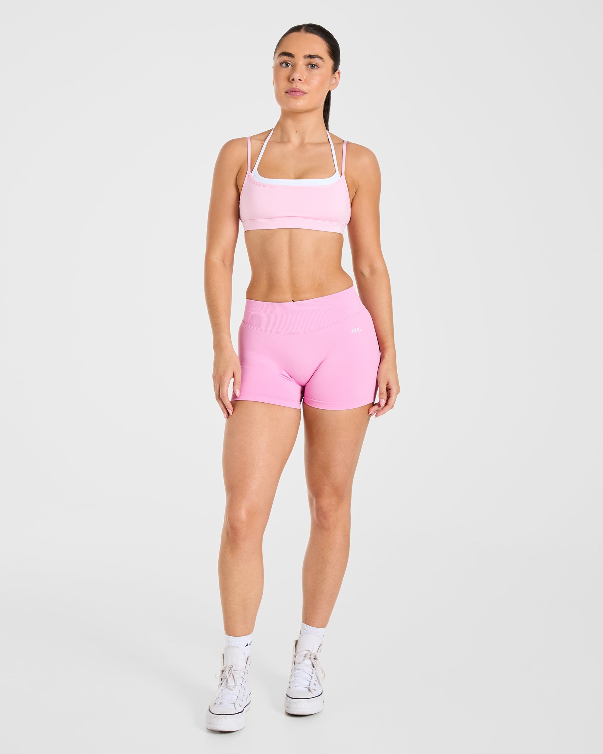 Essential Double Layer Sports Bra - Rosa