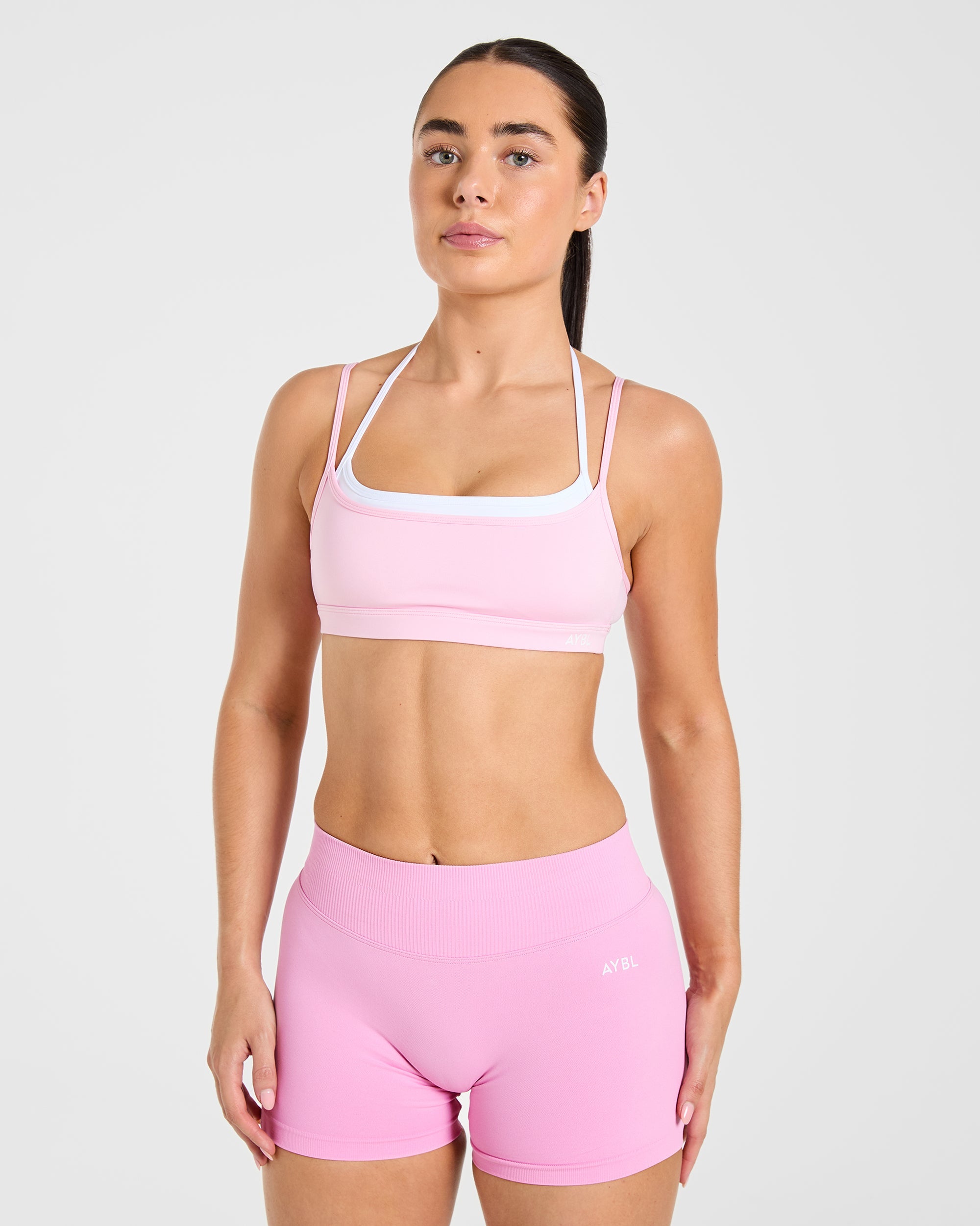 Essential Double Layer Sports Bra - Rosa