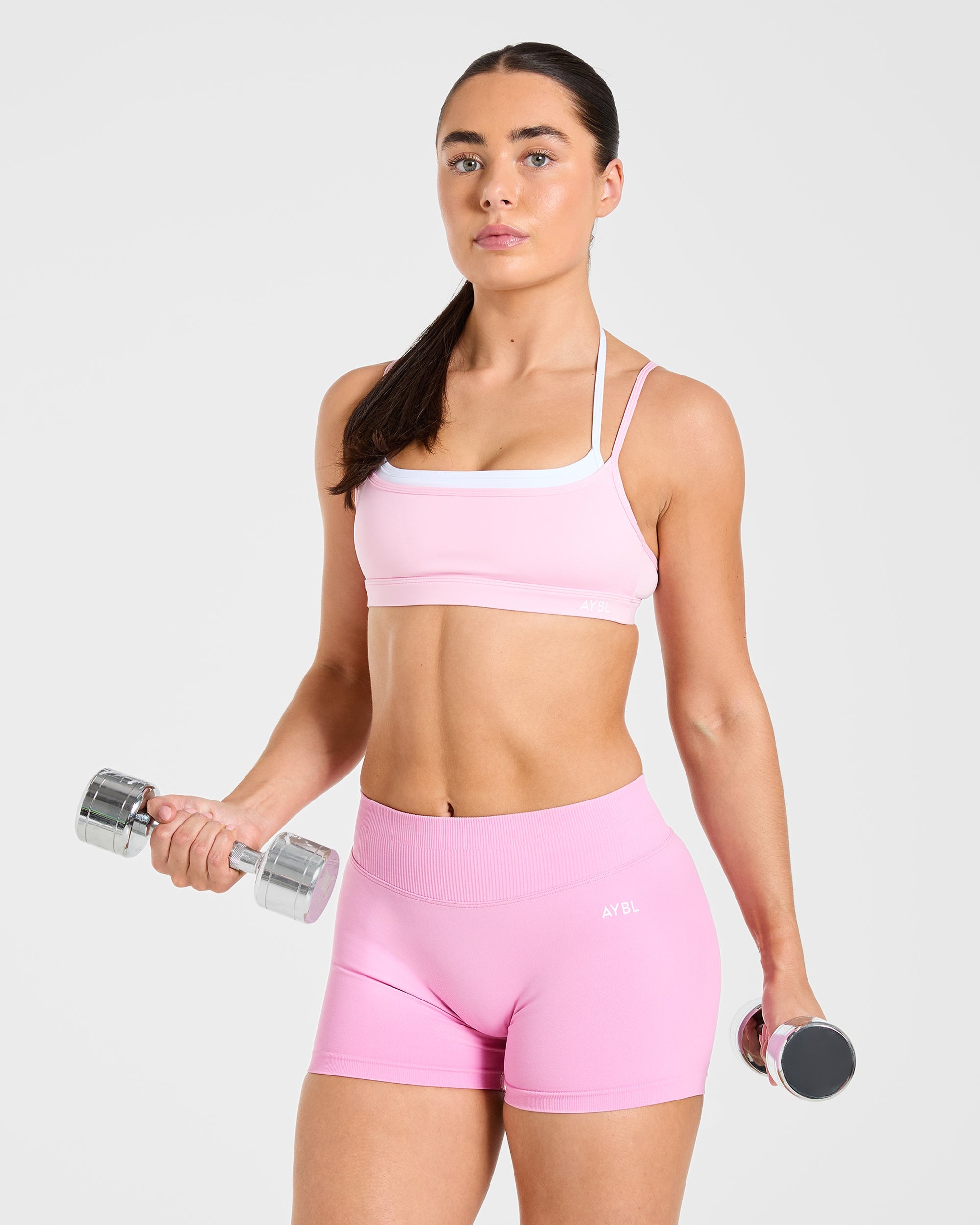 Essential Double Layer Sports Bra - Rosa