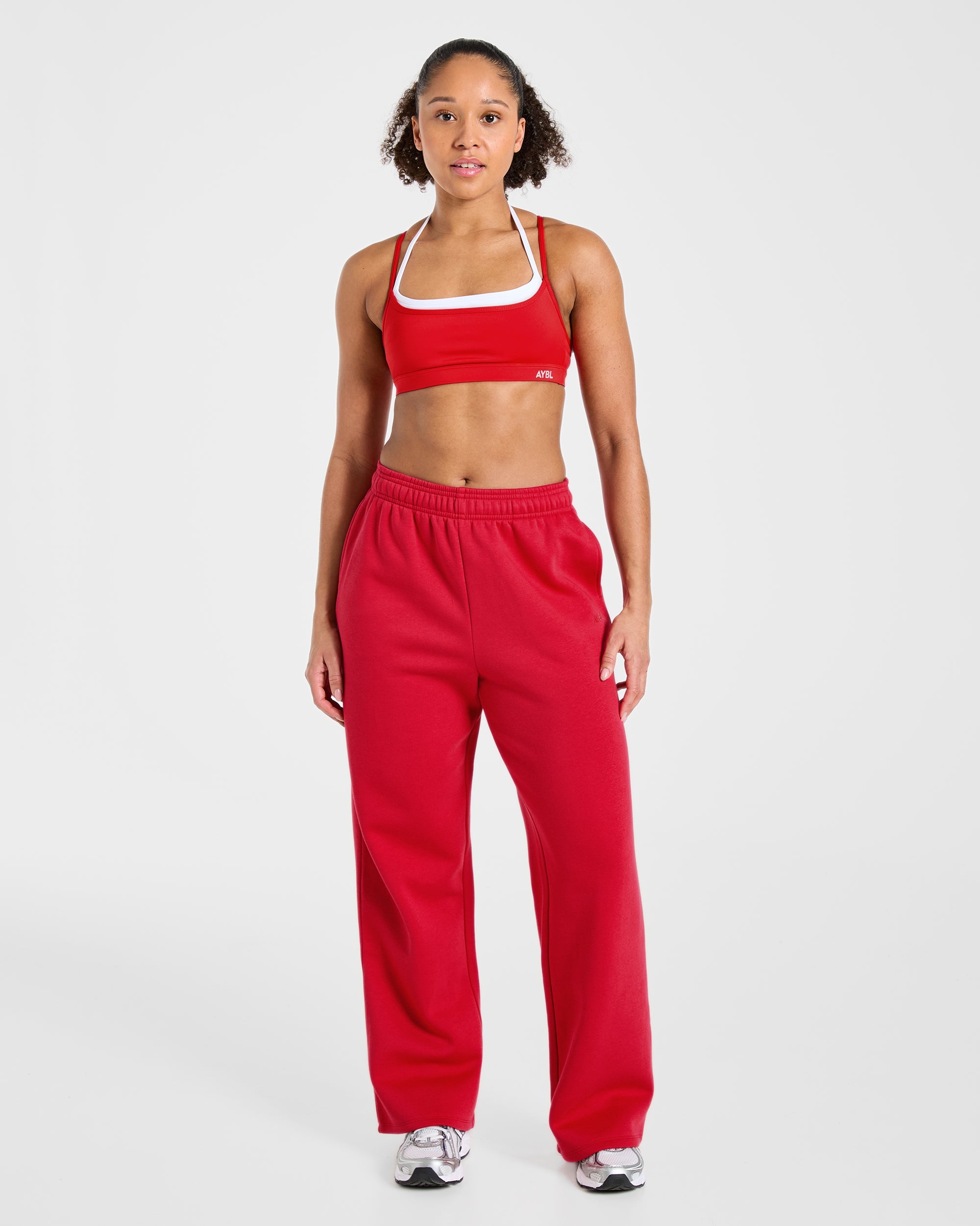 Lifestyle Oversized Straight Leg Joggers - Rot