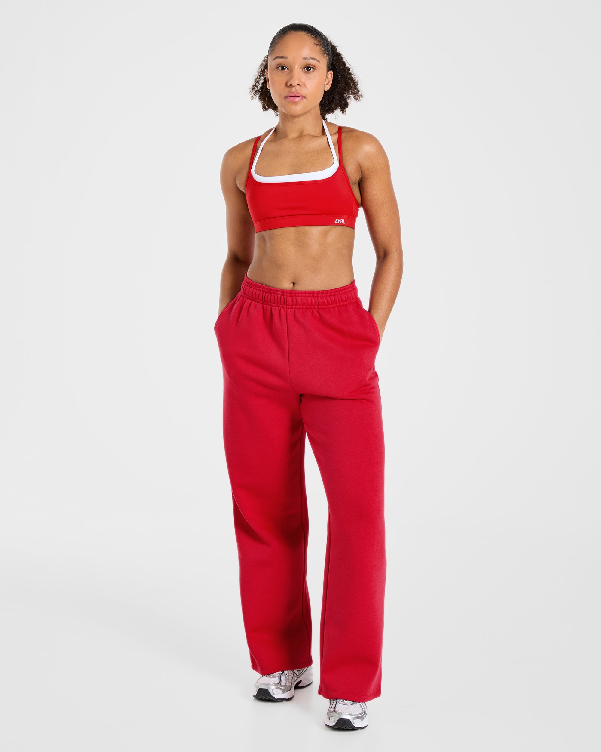 Lifestyle Oversized Straight Leg Joggers - Rot