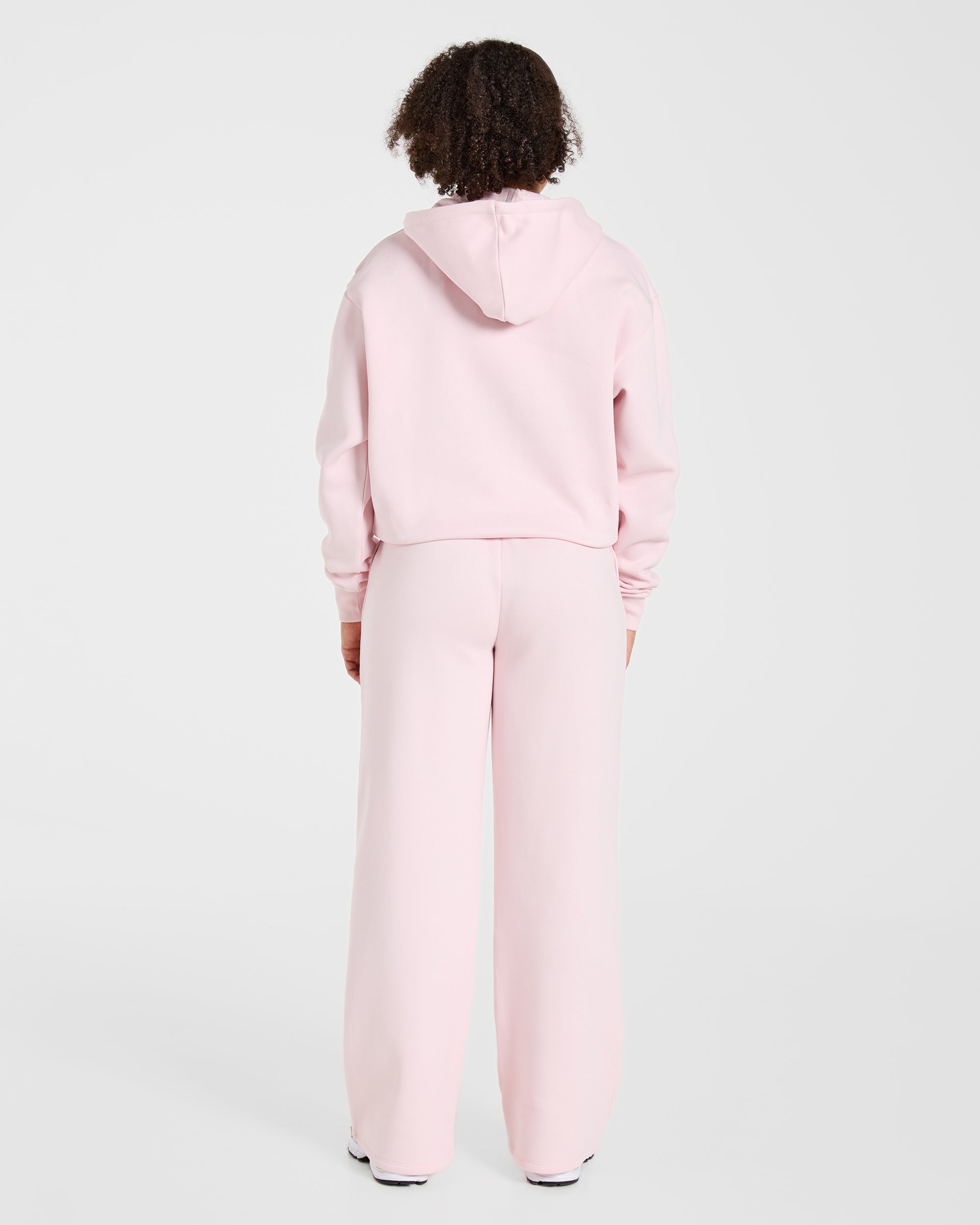 Lifestyle Oversized Zip Up Hoodie - Pastel Rosa