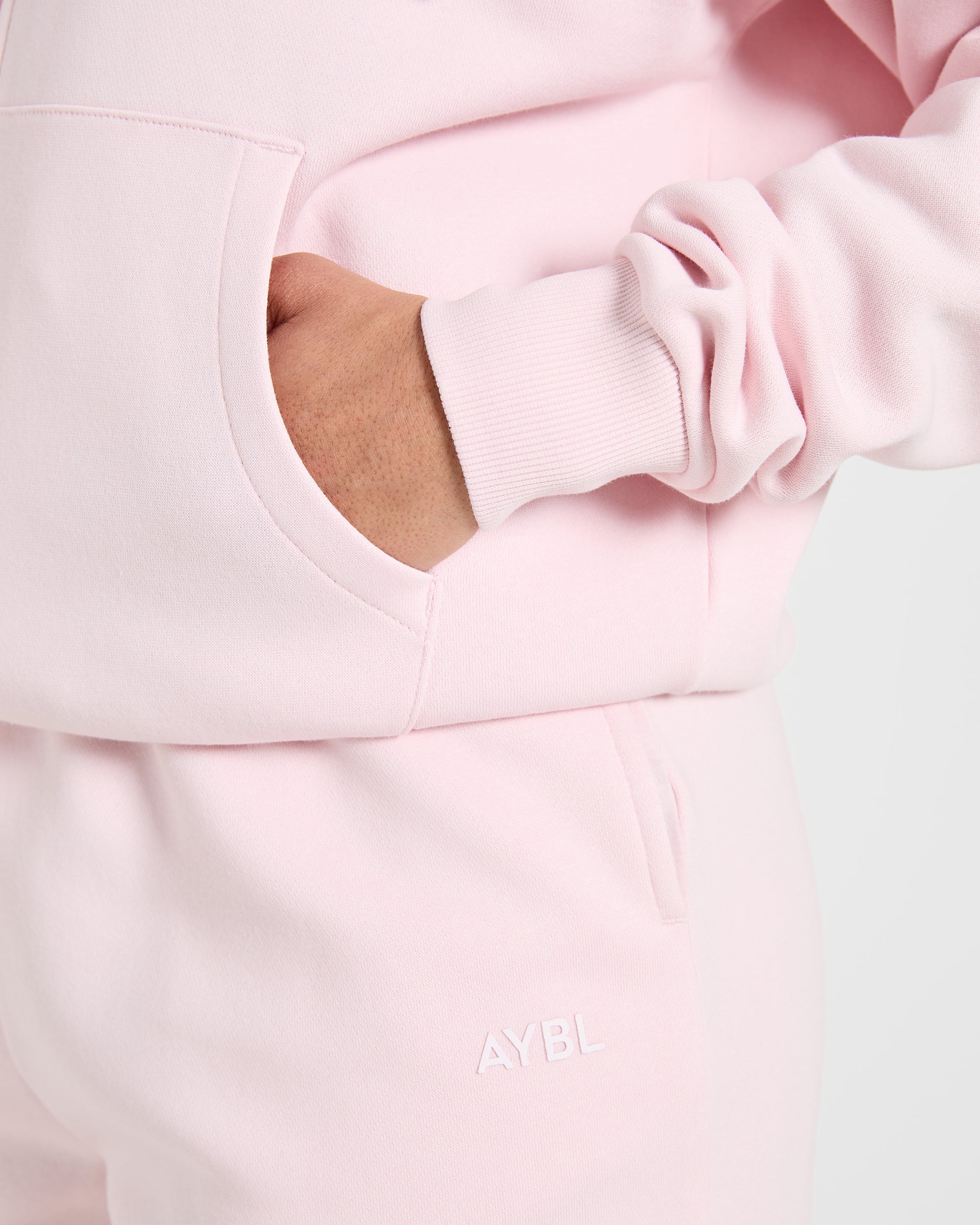Lifestyle Oversized Zip Up Hoodie - Pastel Rosa
