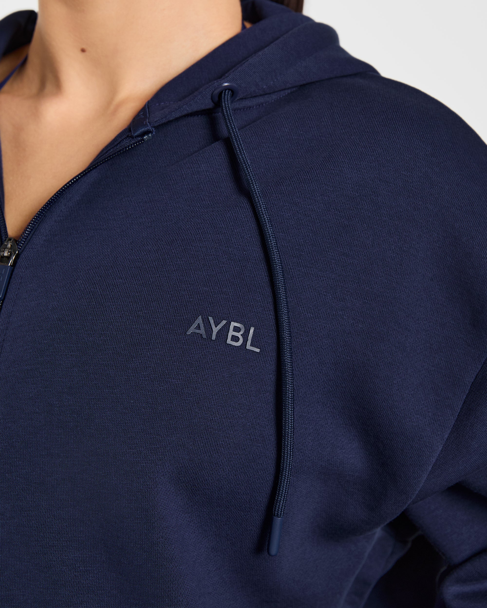 Lifestyle Oversized Zip Up Hoodie - Navy