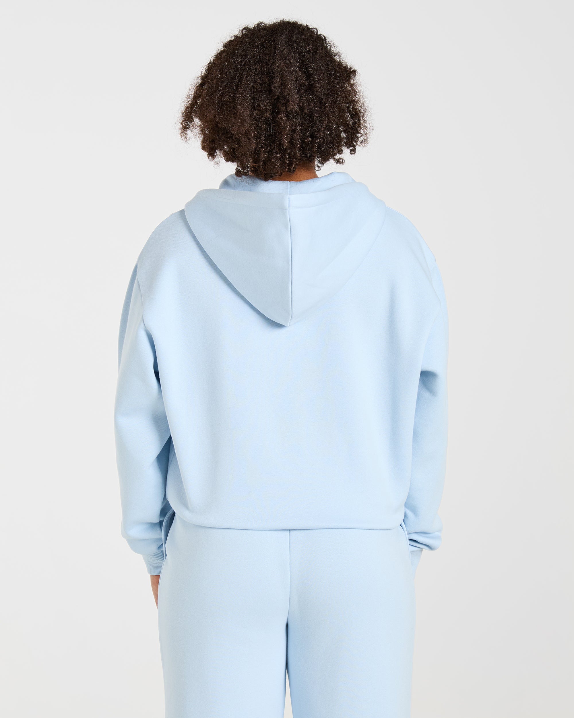 Lifestyle Oversized Zip Up Hoodie - Spring Blau