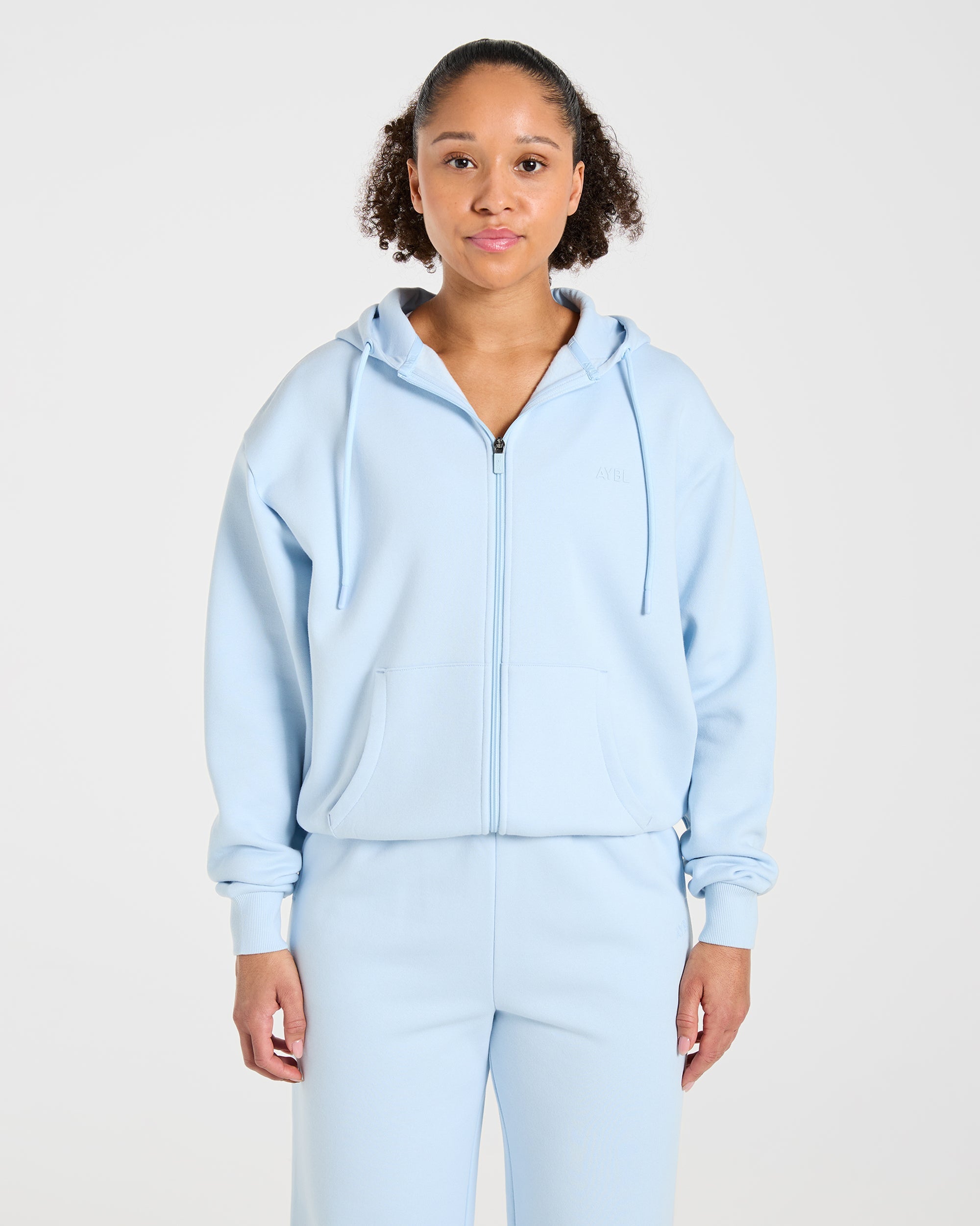 Lifestyle Oversized Zip Up Hoodie - Spring Blau