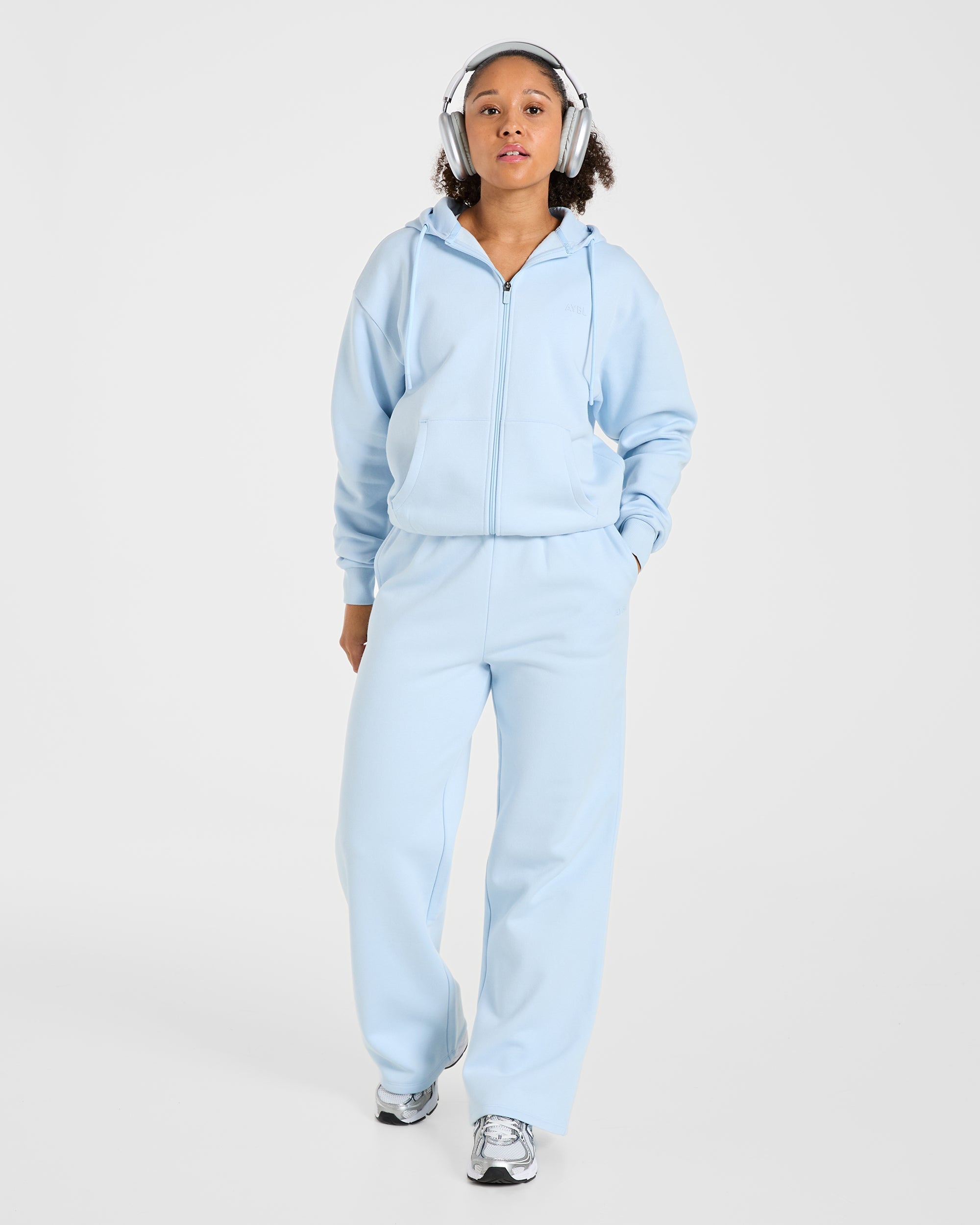 Lifestyle Oversized Zip Up Hoodie - Spring Blau