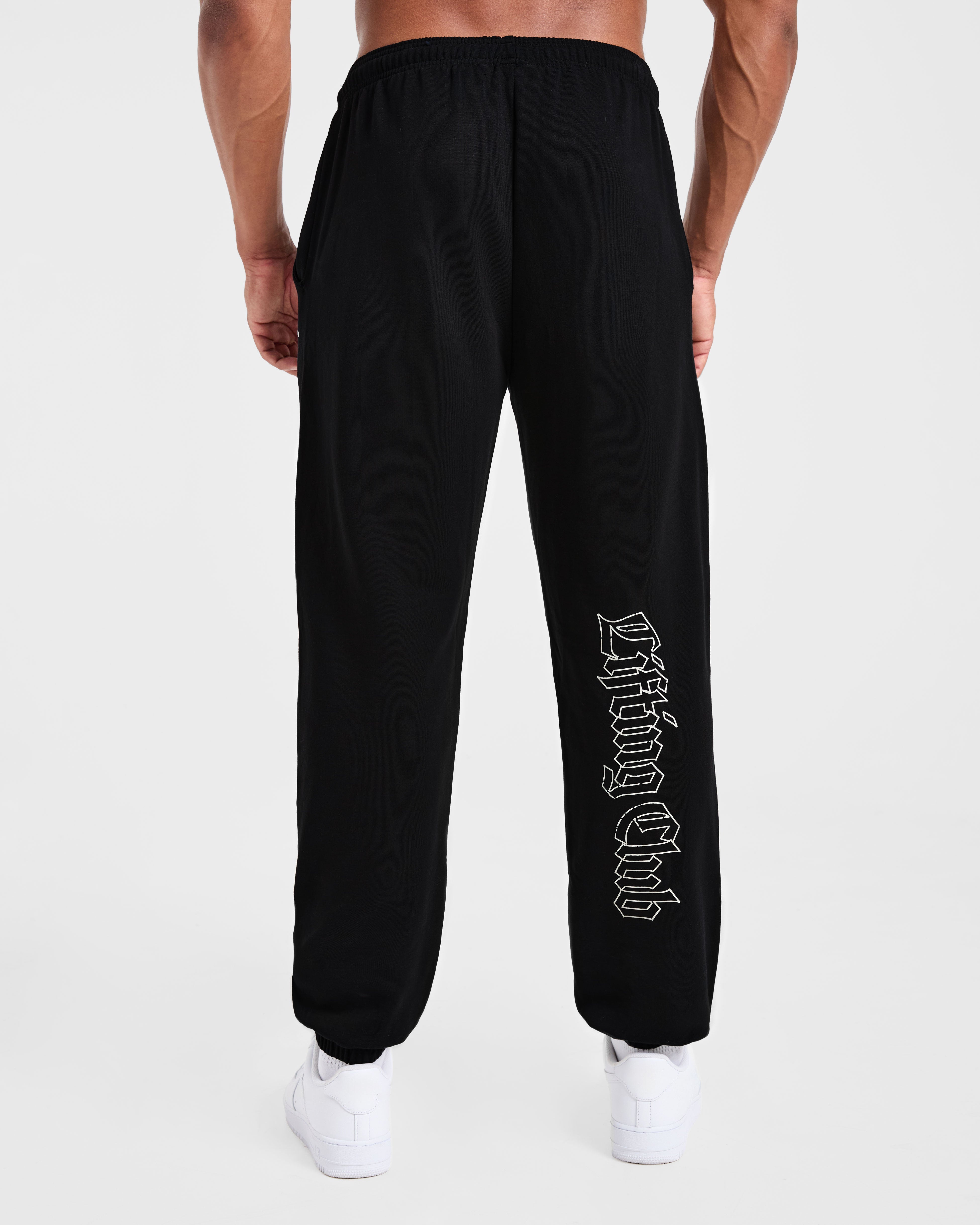 Lifting Club Gothic Oversized Joggers - Schwarz/Off Weiß