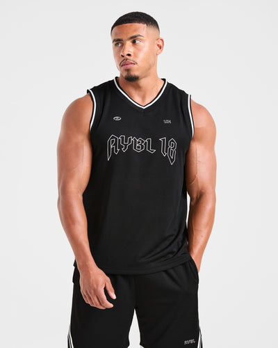 Rebound Stripe Tank - Schwarz