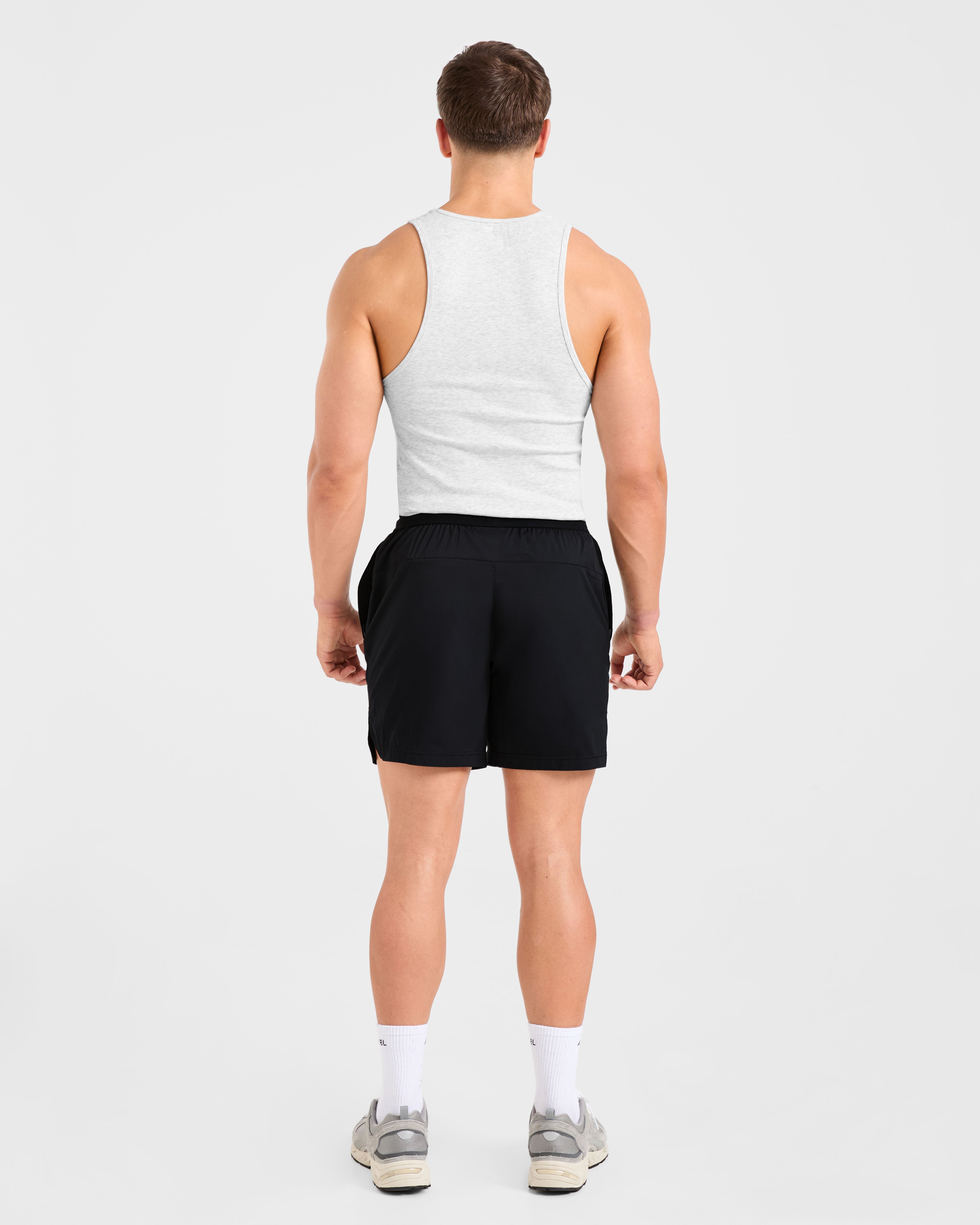 Muscle Ribbed Tank - Light Grau Marl