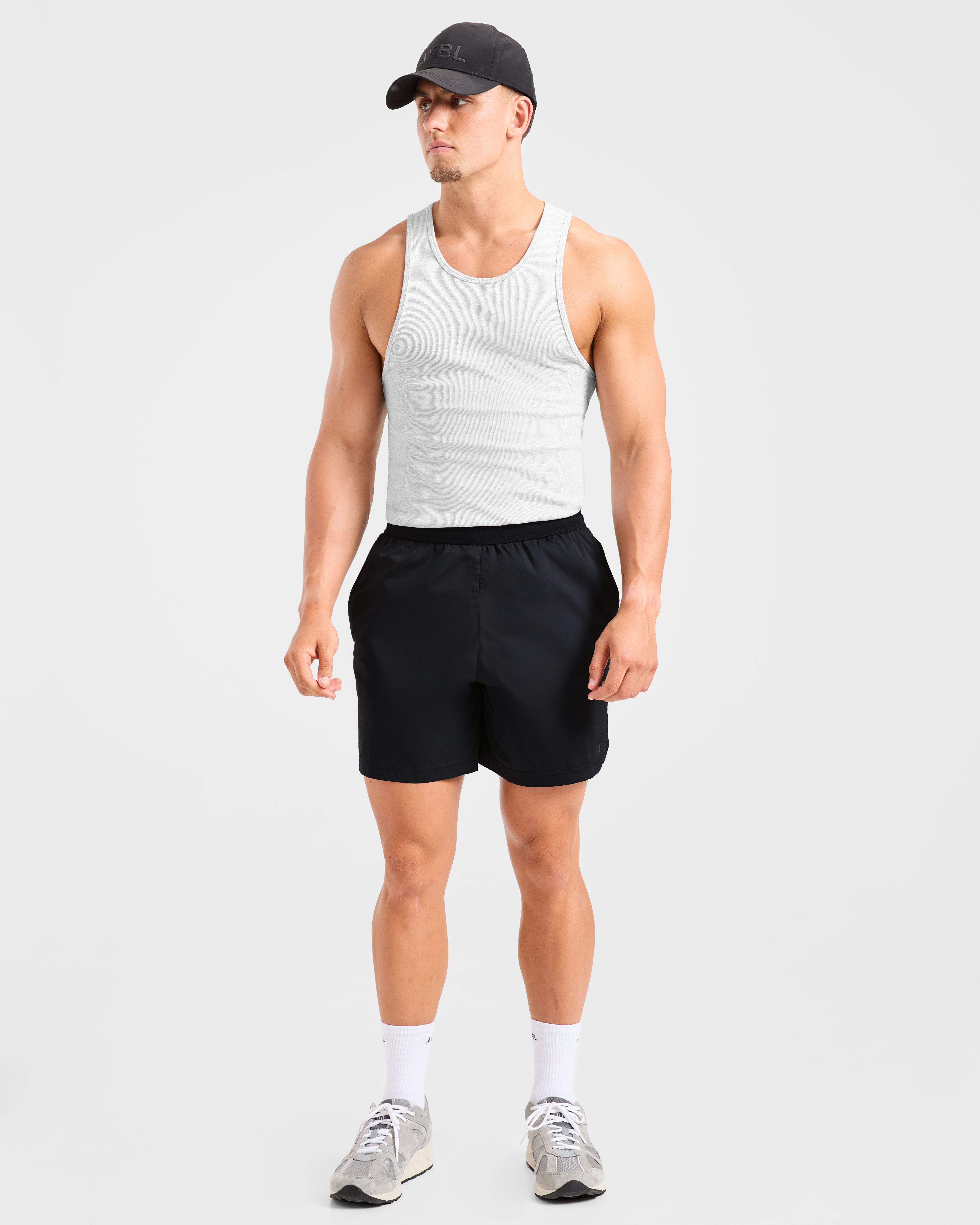 Muscle Ribbed Tank - Light Grau Marl