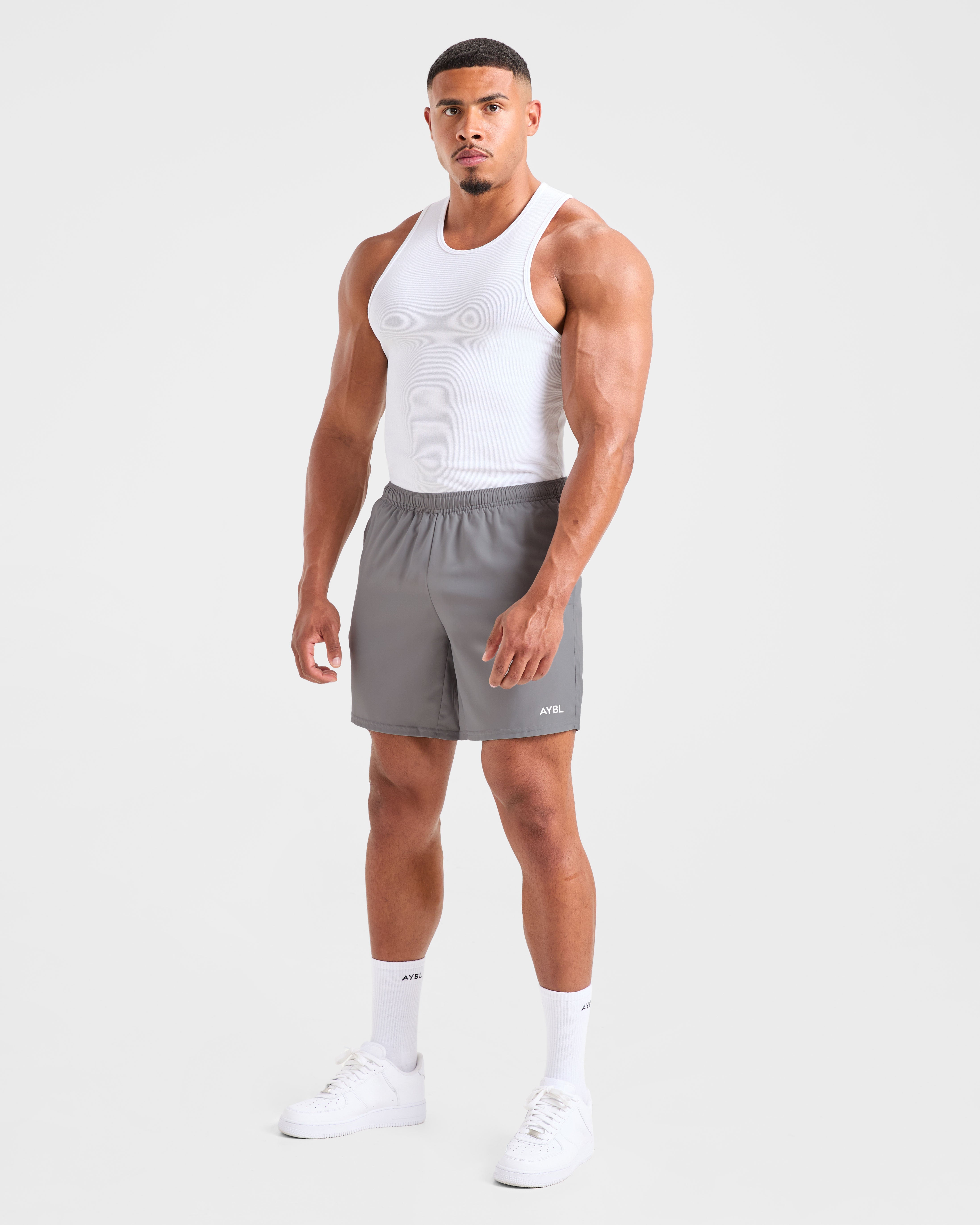 Muscle Ribbed Tank - Weiß