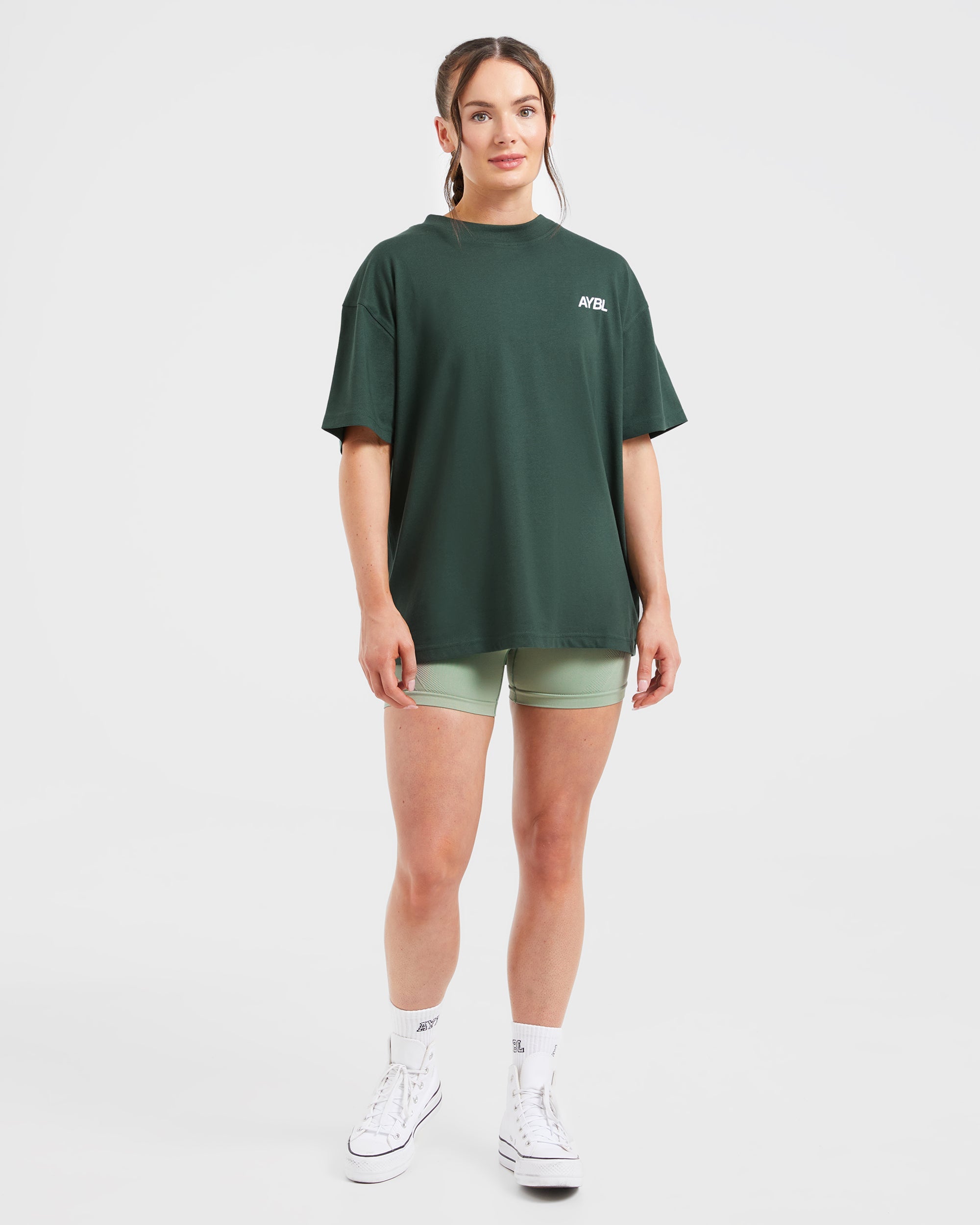 AYBL Sports Club Oversized T Shirt - Forest Grün