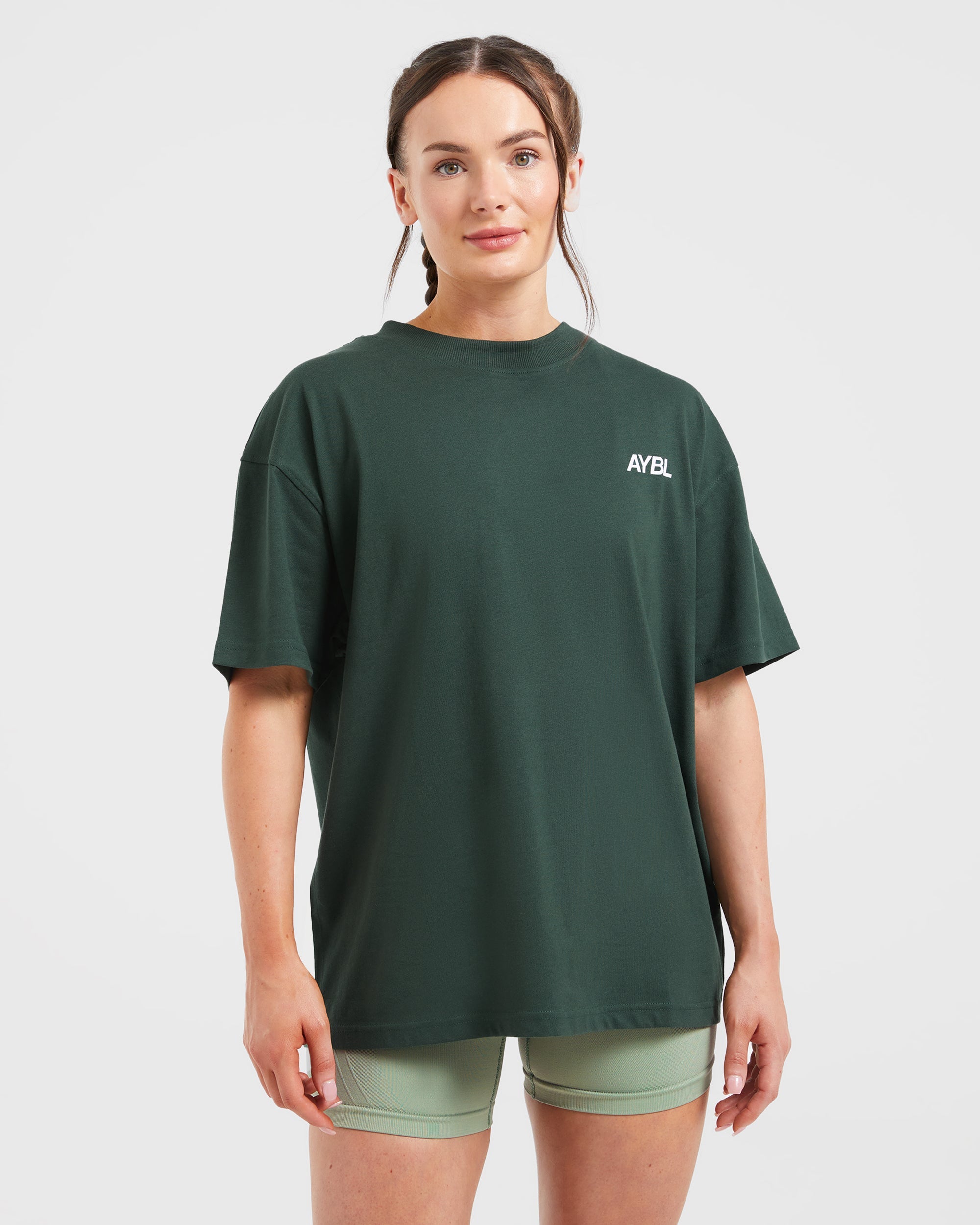 AYBL Sports Club Oversized T Shirt - Forest Grün