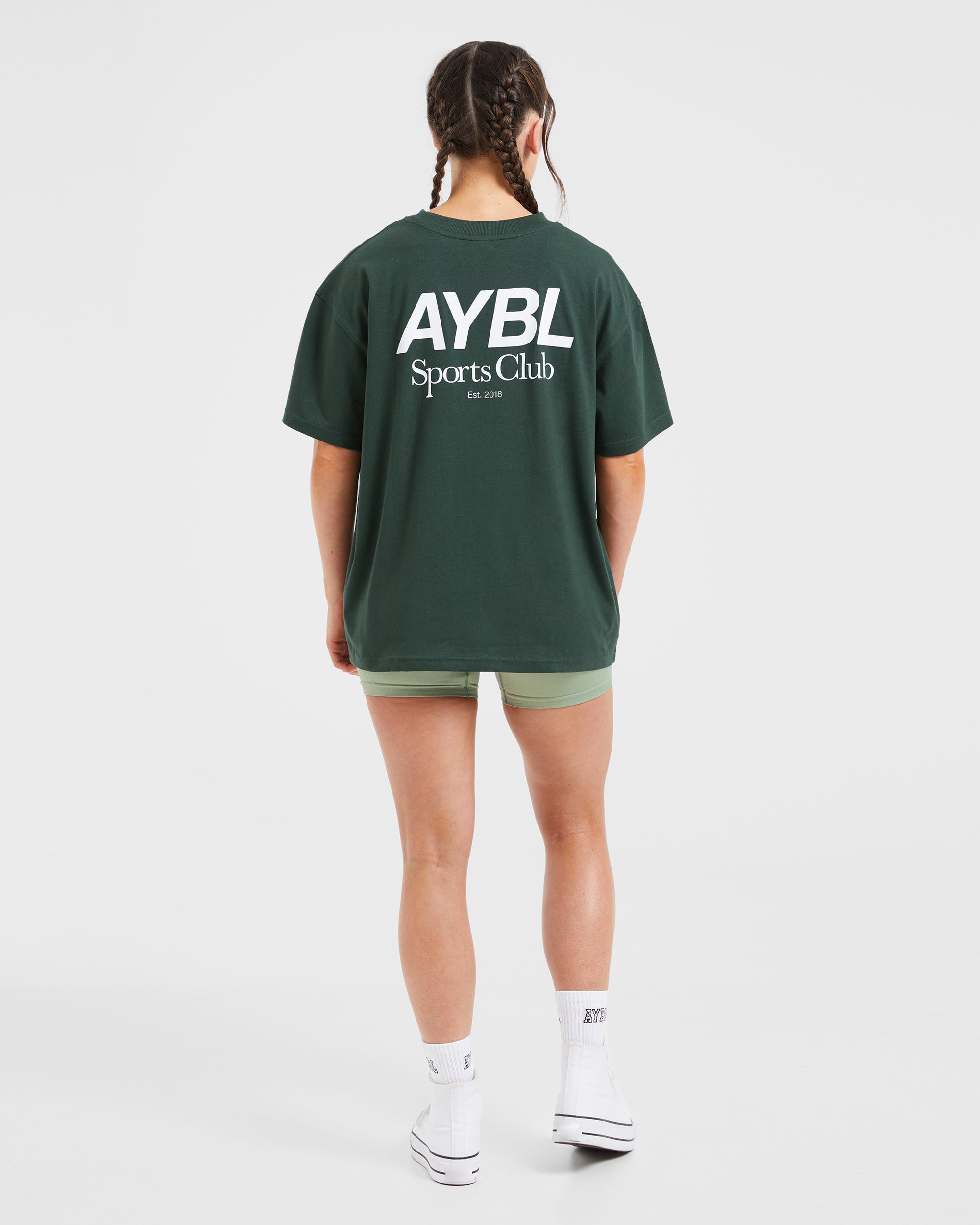 AYBL Sports Club Oversized T Shirt - Forest Grün