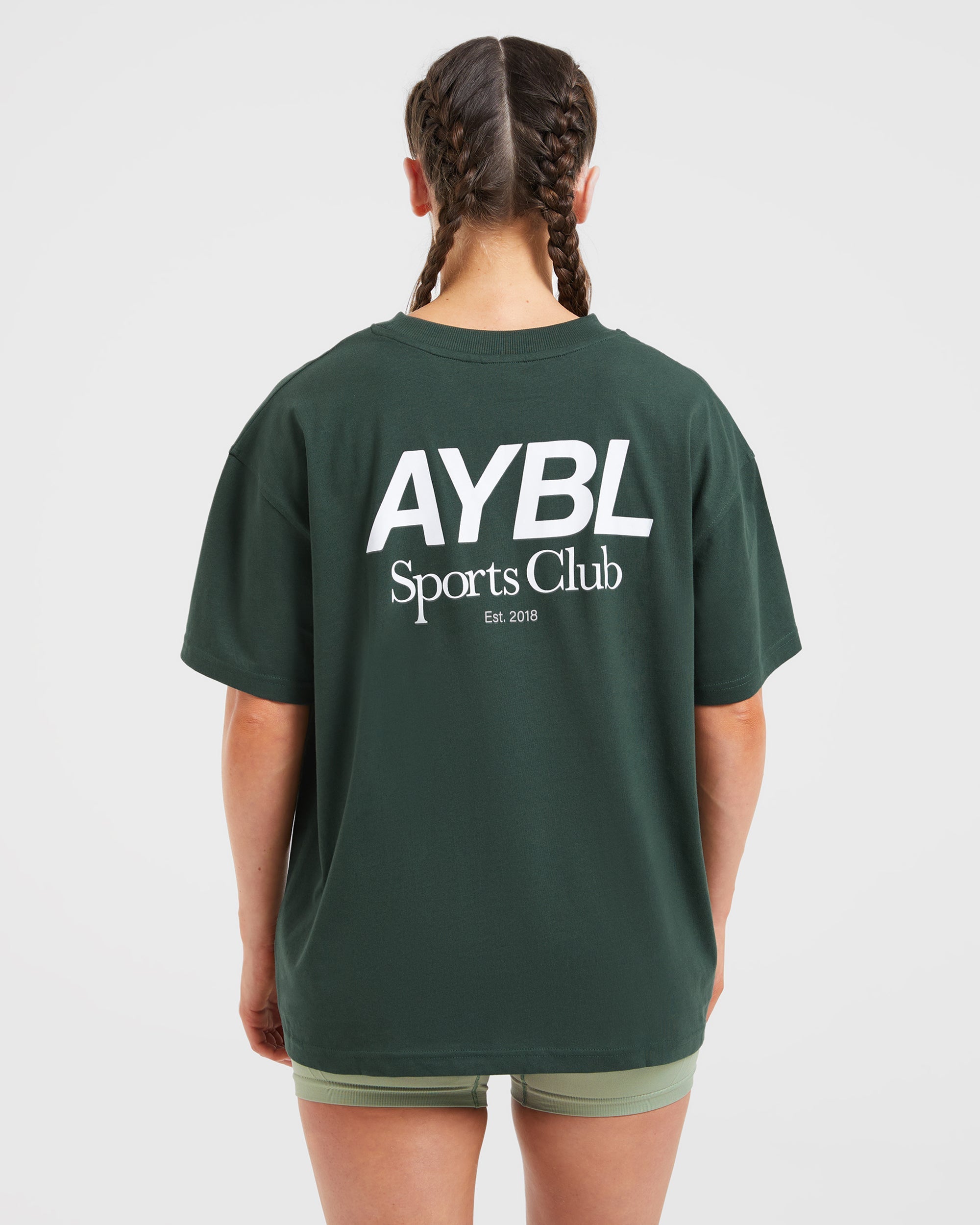 AYBL Sports Club Oversized T Shirt - Forest Grün