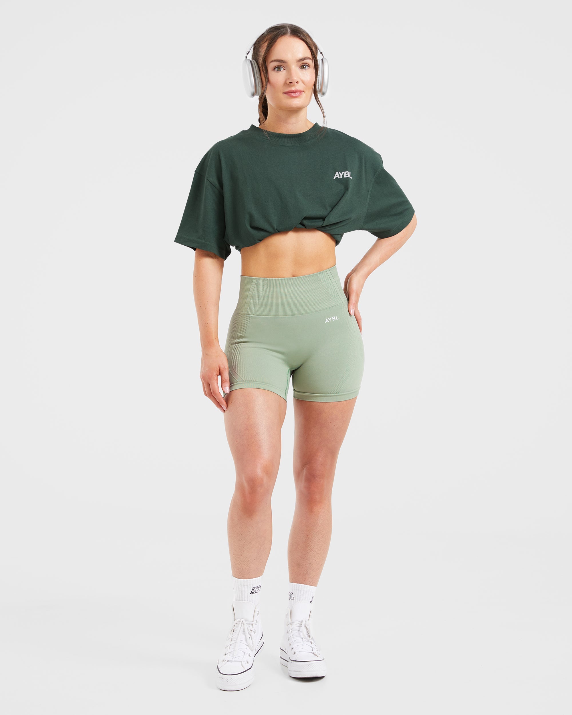 AYBL Sports Club Oversized T Shirt - Forest Grün