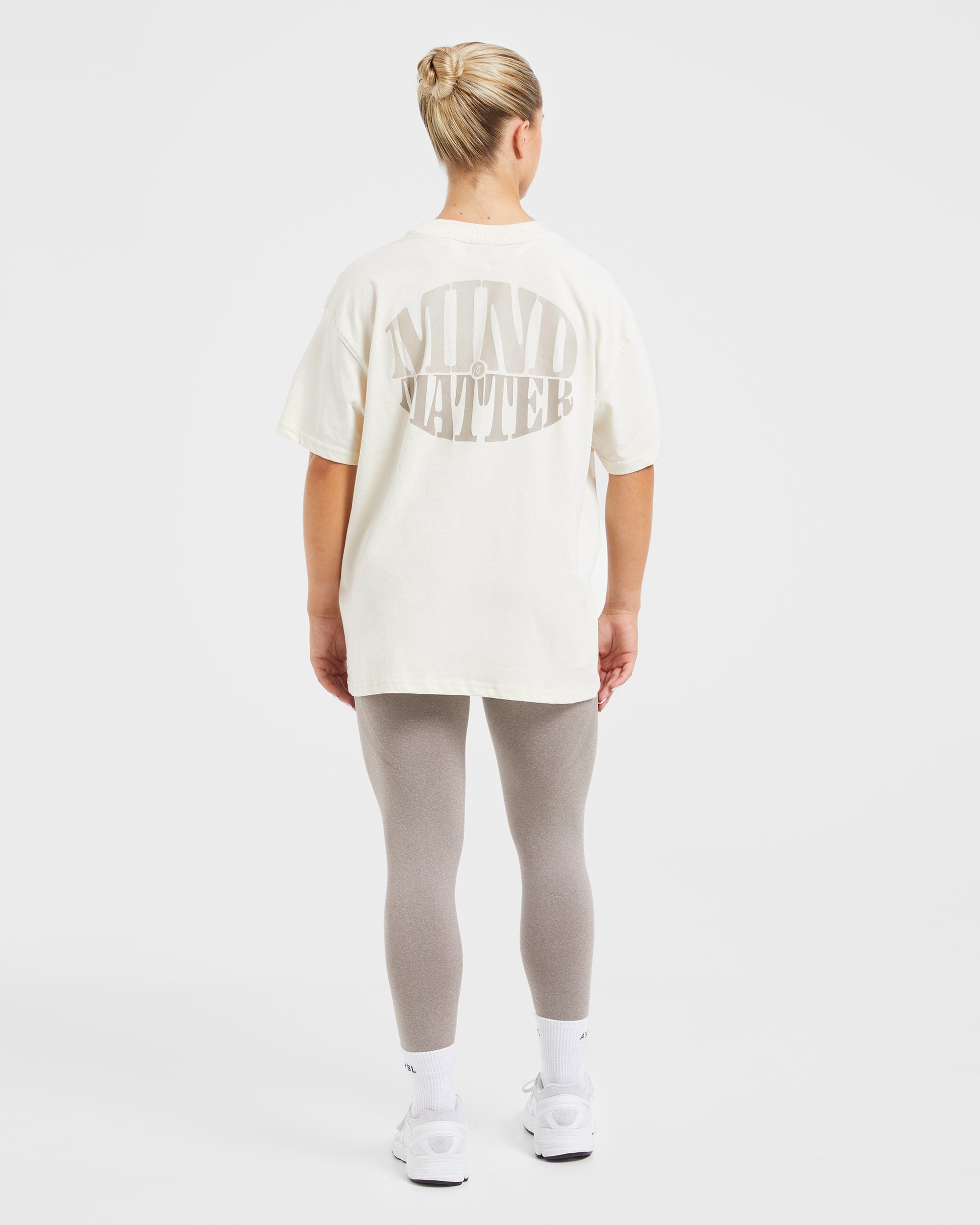 Mind Over Matter Oversized T Shirt - Beige/Braun