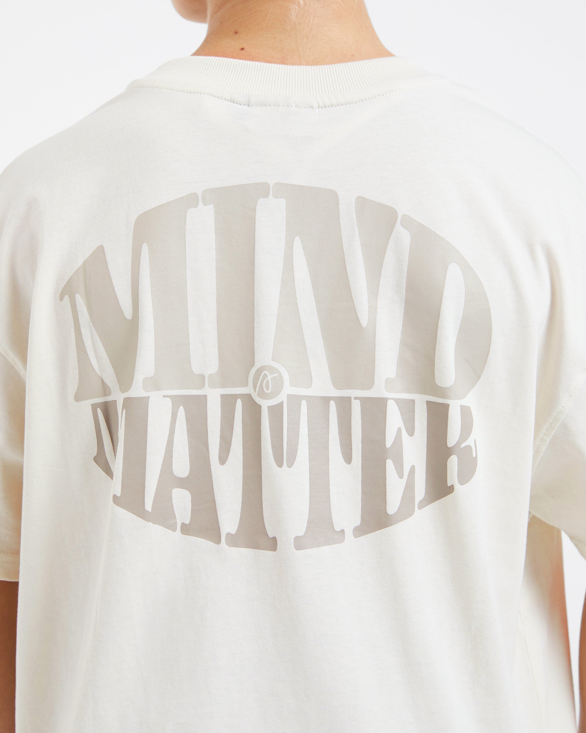 Mind Over Matter Oversized T Shirt - Beige/Braun