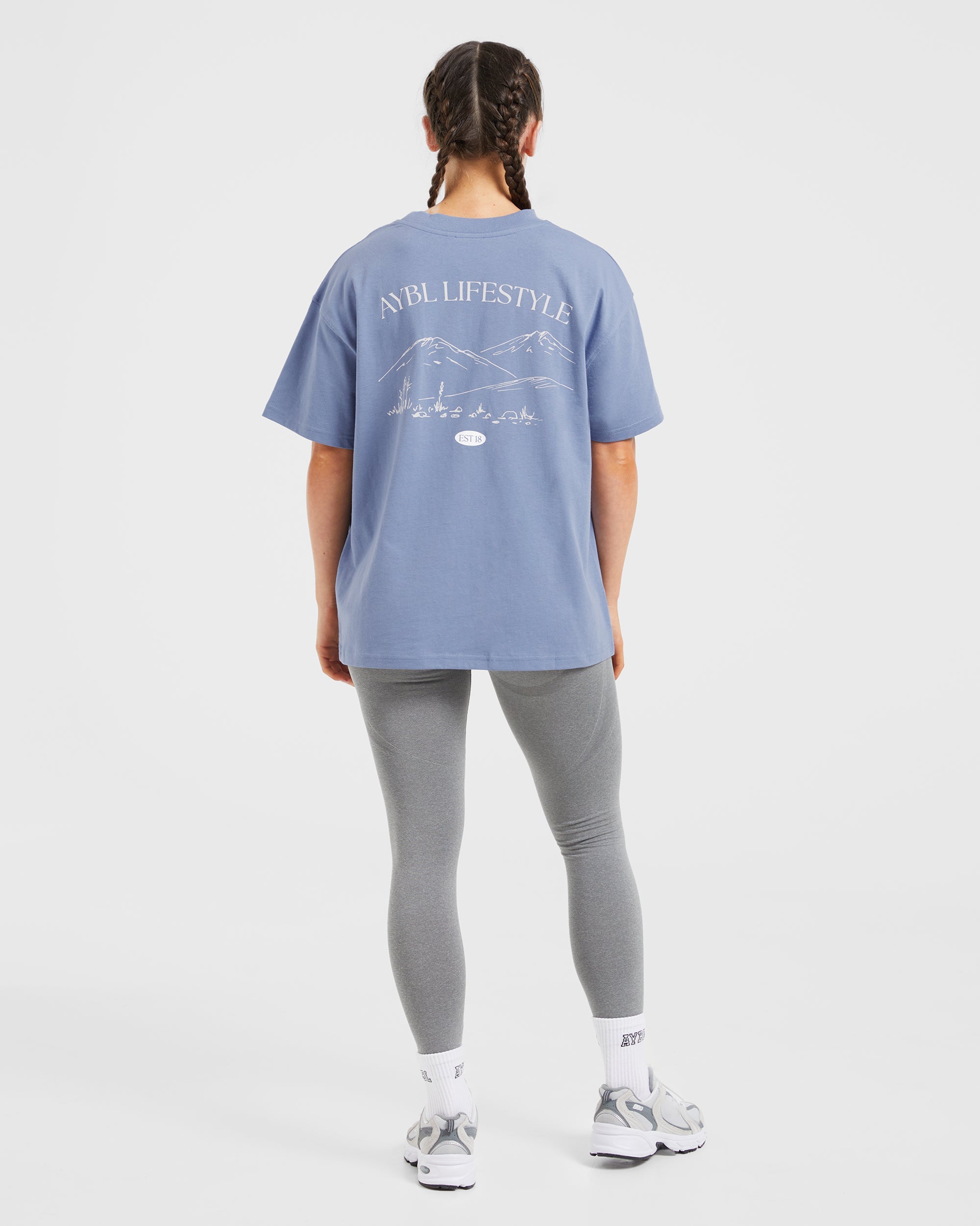 AYBL Lifestyle Oversized T Shirt - Cornflower Blau