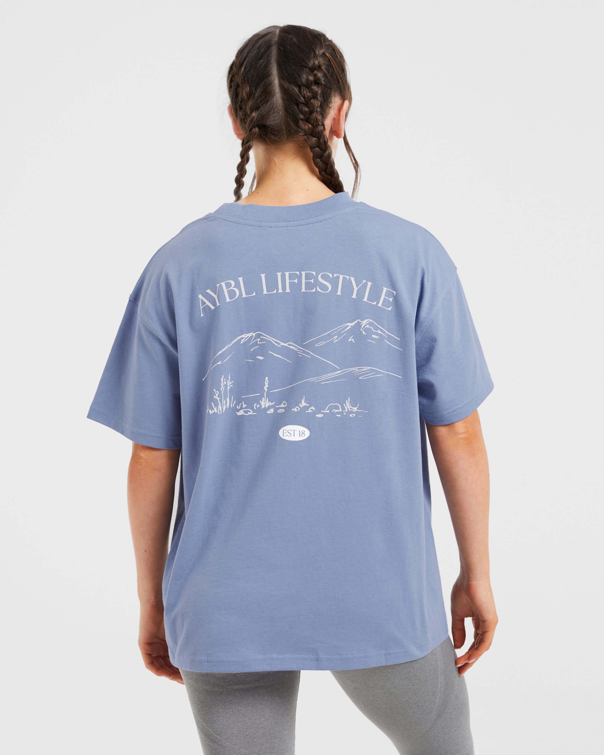 AYBL Lifestyle Oversized T Shirt - Cornflower Blau