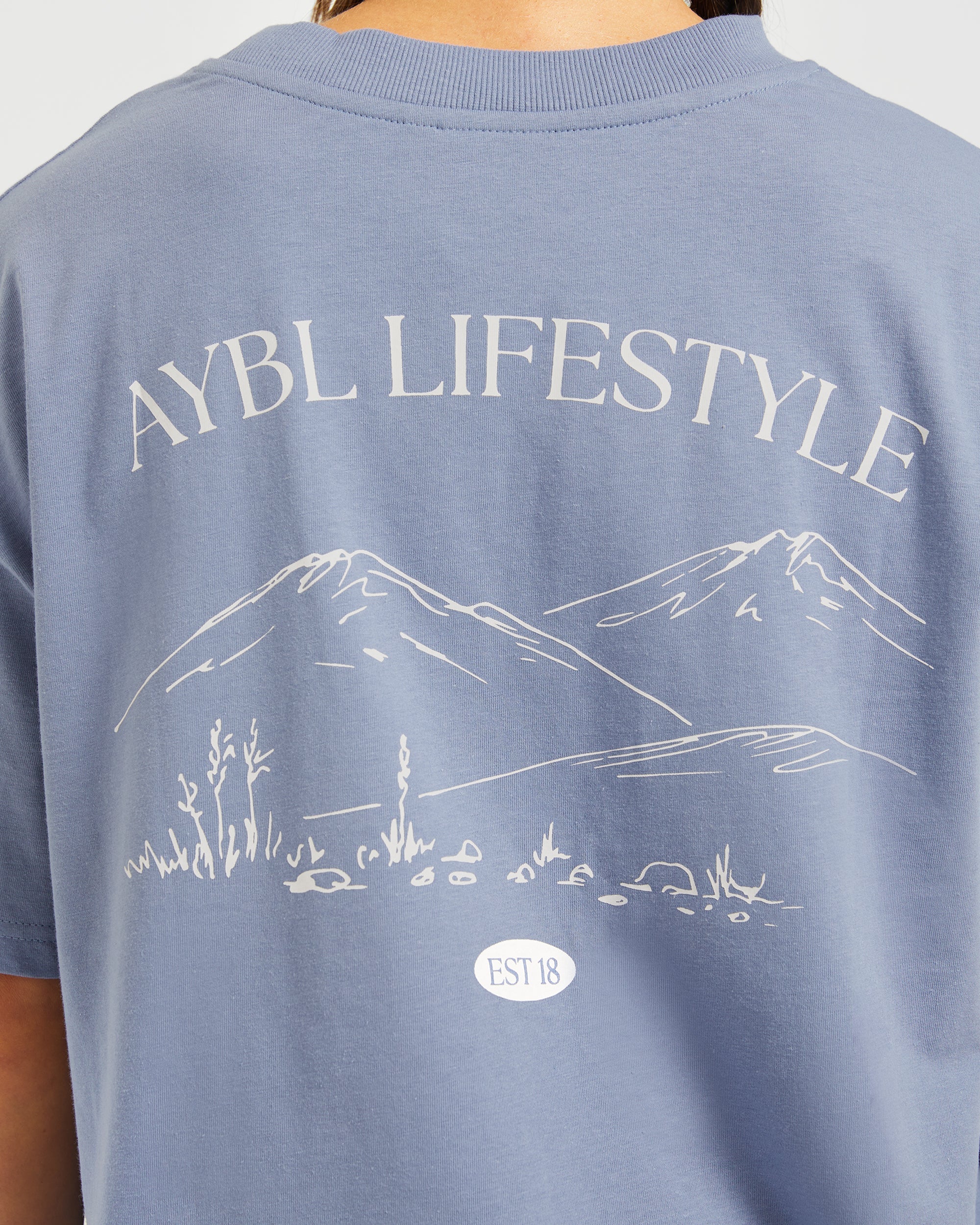 AYBL Lifestyle Oversized T Shirt - Cornflower Blau