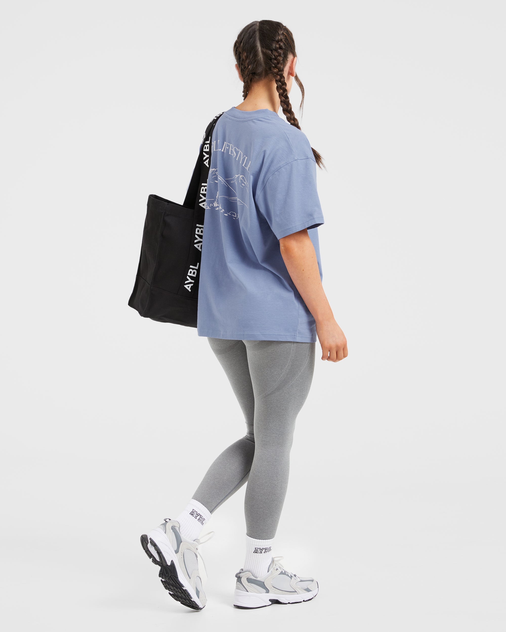 AYBL Lifestyle Oversized T Shirt - Cornflower Blau