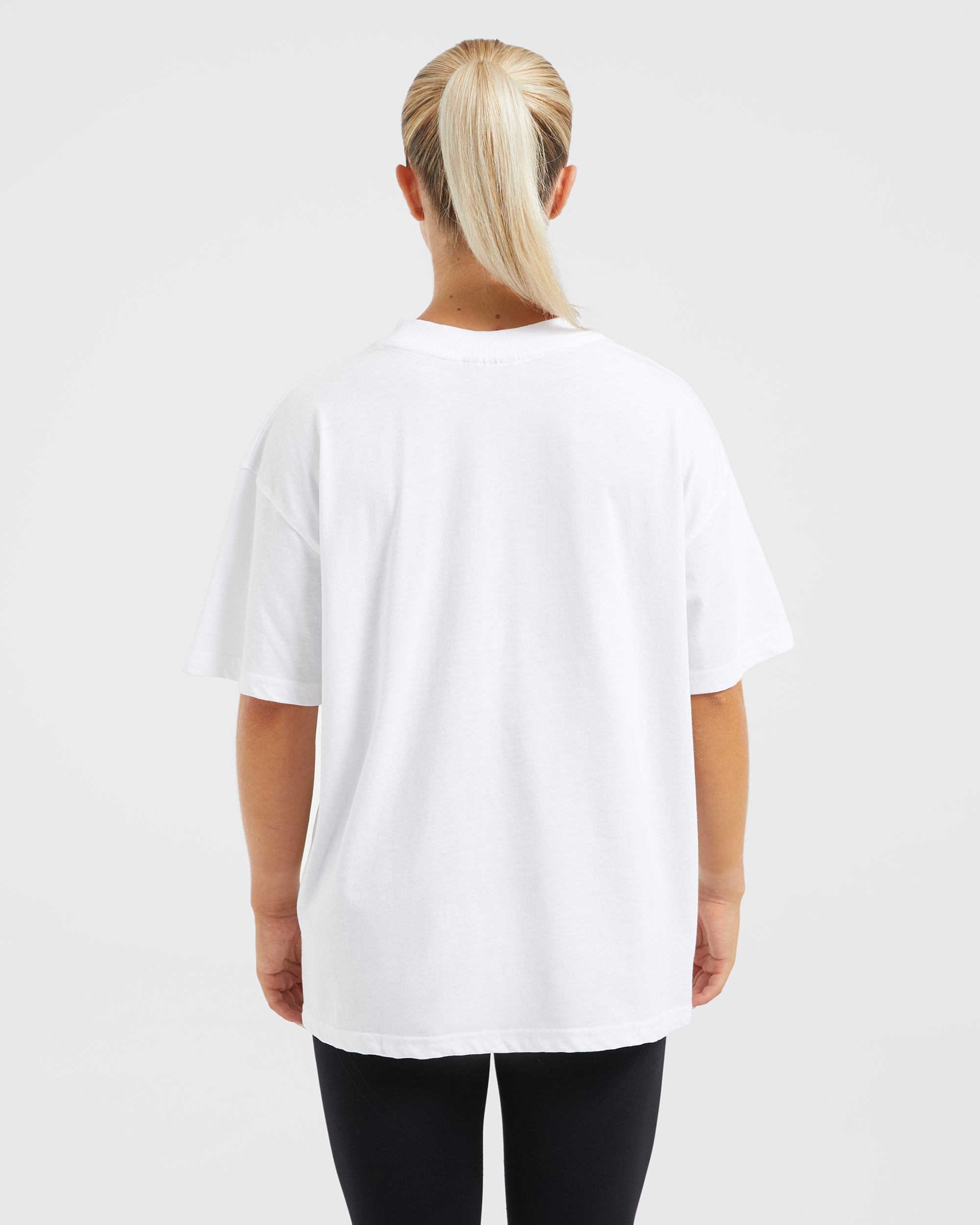 Lifting My Best Life Oversized T Shirt - Weiß