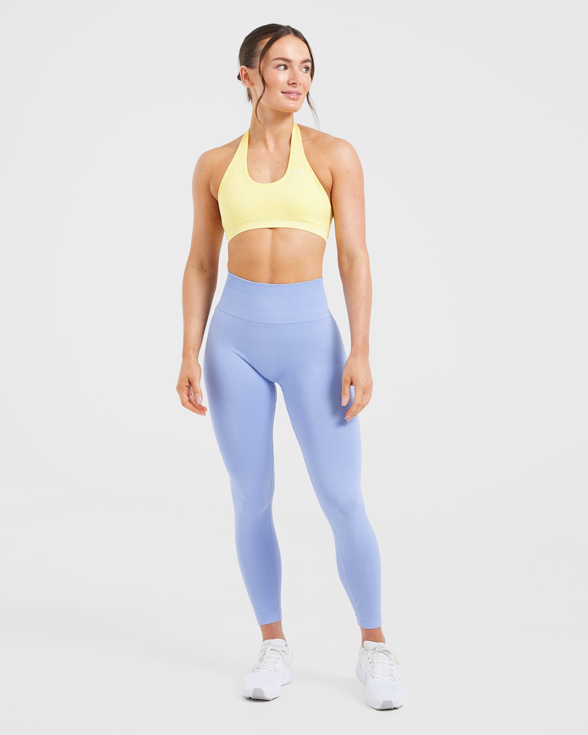 Essential Seamless Halterneck Sports Bra - Gelb