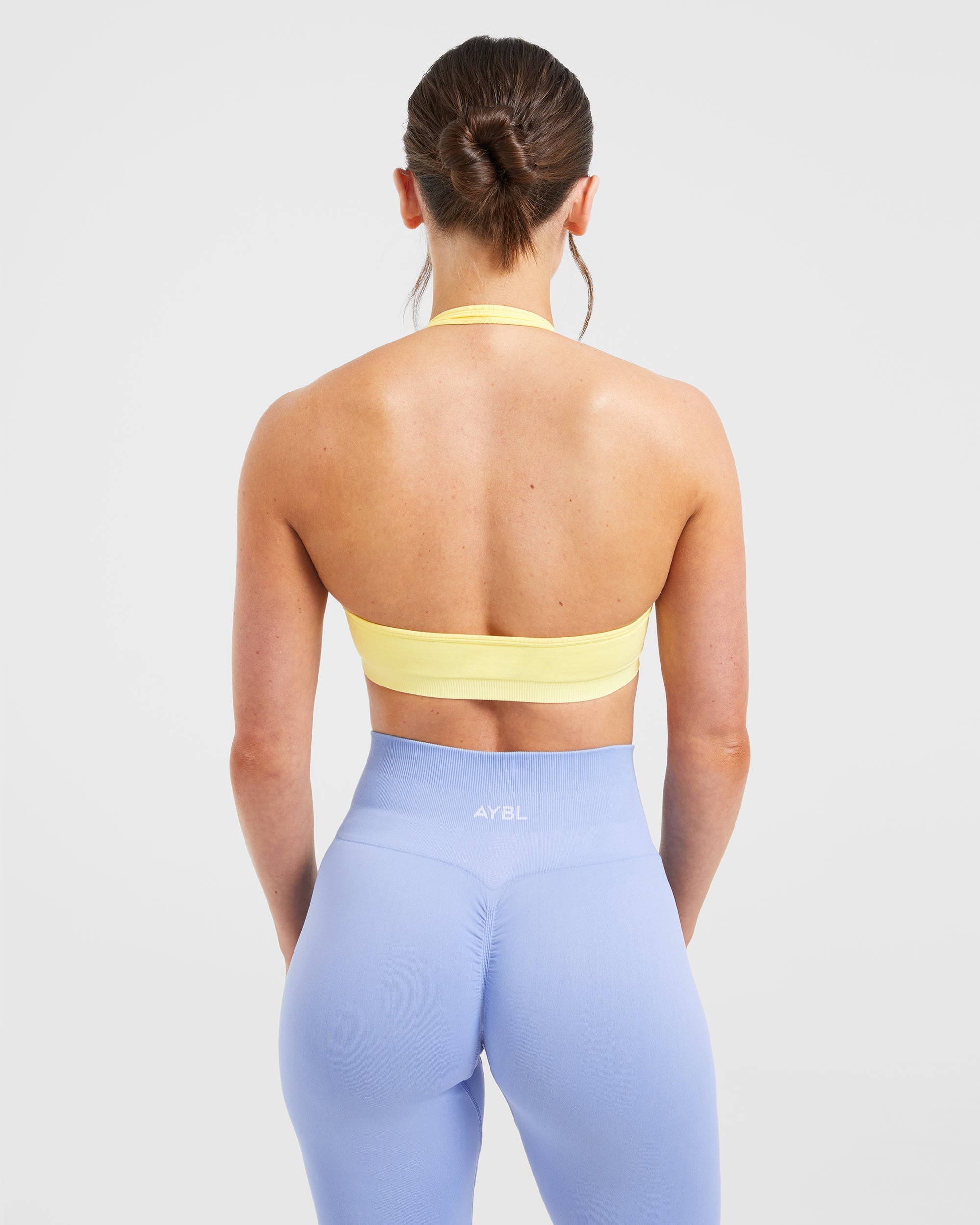 Essential Seamless Halterneck Sports Bra - Gelb