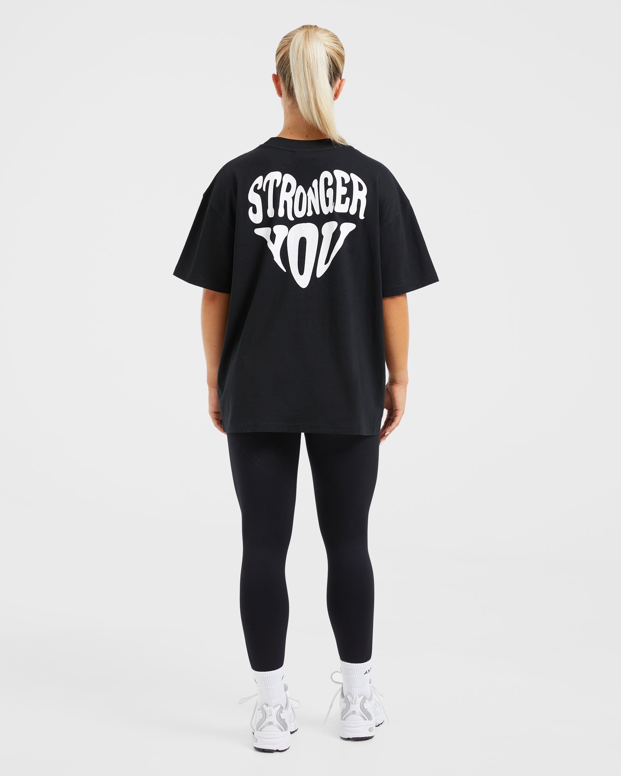 Stronger You Oversized T Shirt - Schwarz