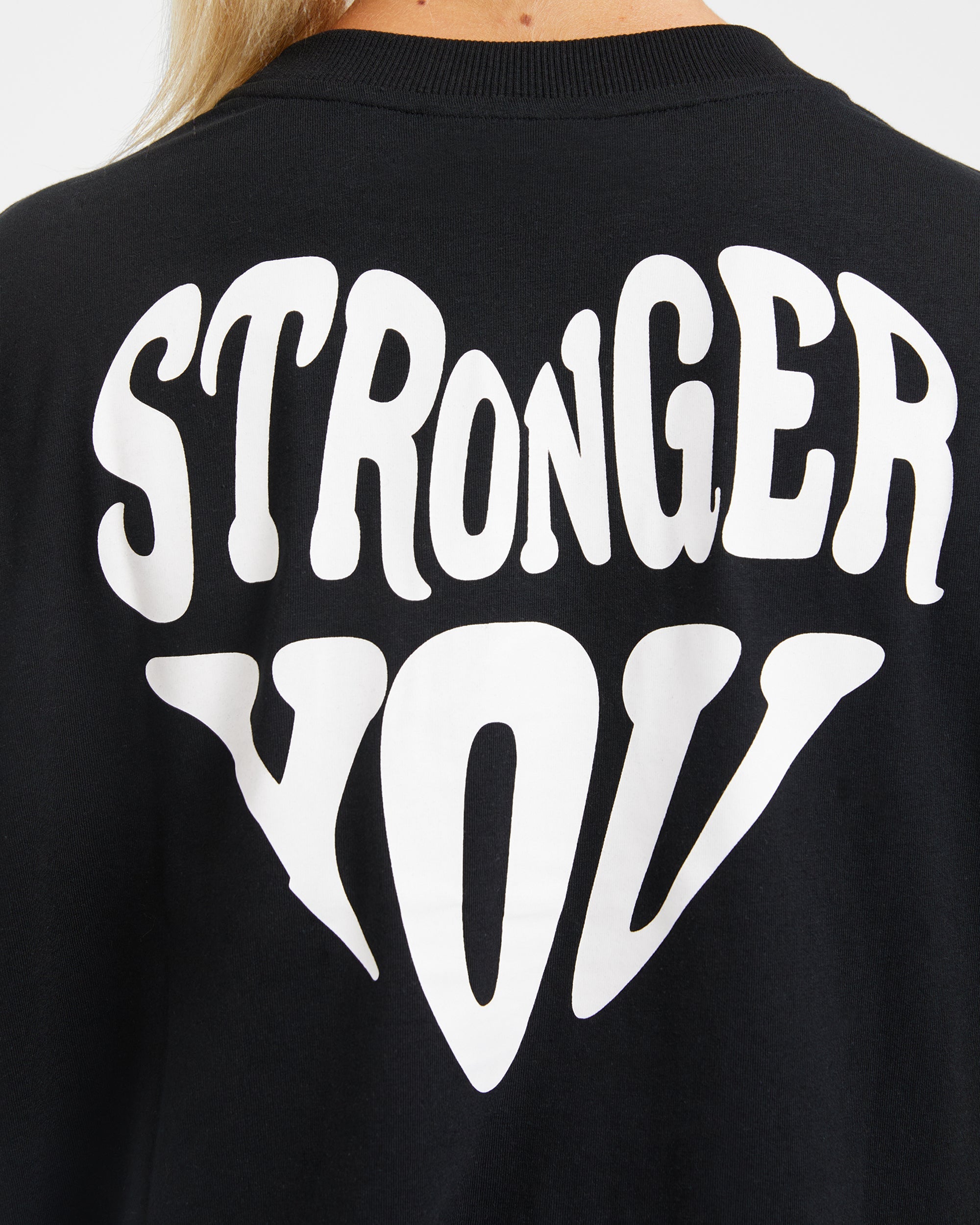 Stronger You Oversized T Shirt - Schwarz