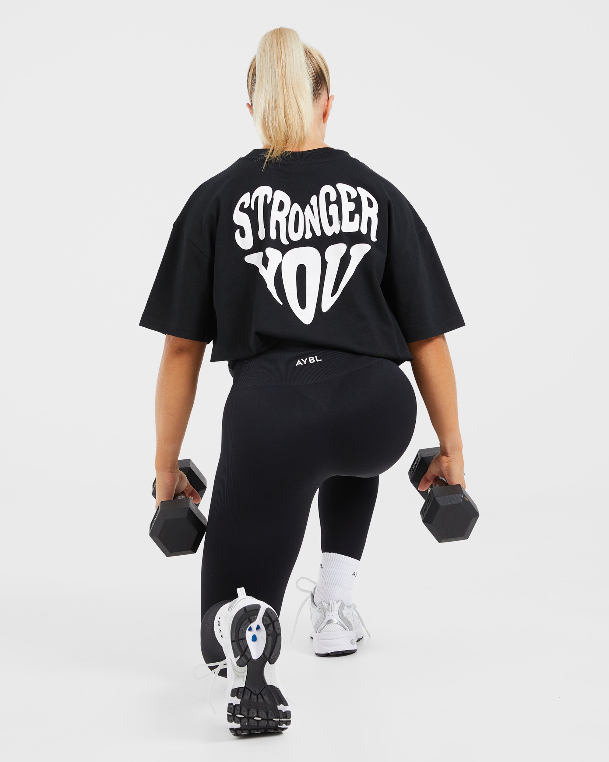 Stronger You Oversized T Shirt - Schwarz