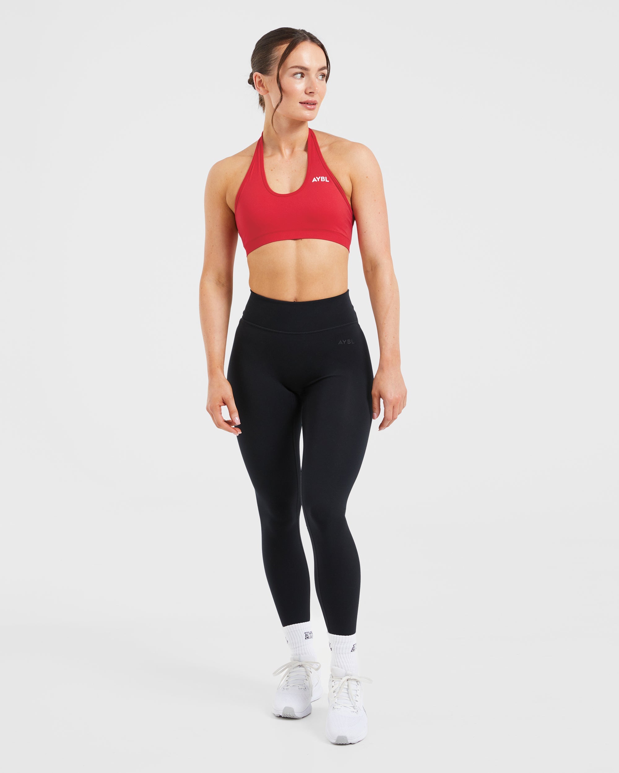 Essential Seamless Halterneck Sports Bra - Rot