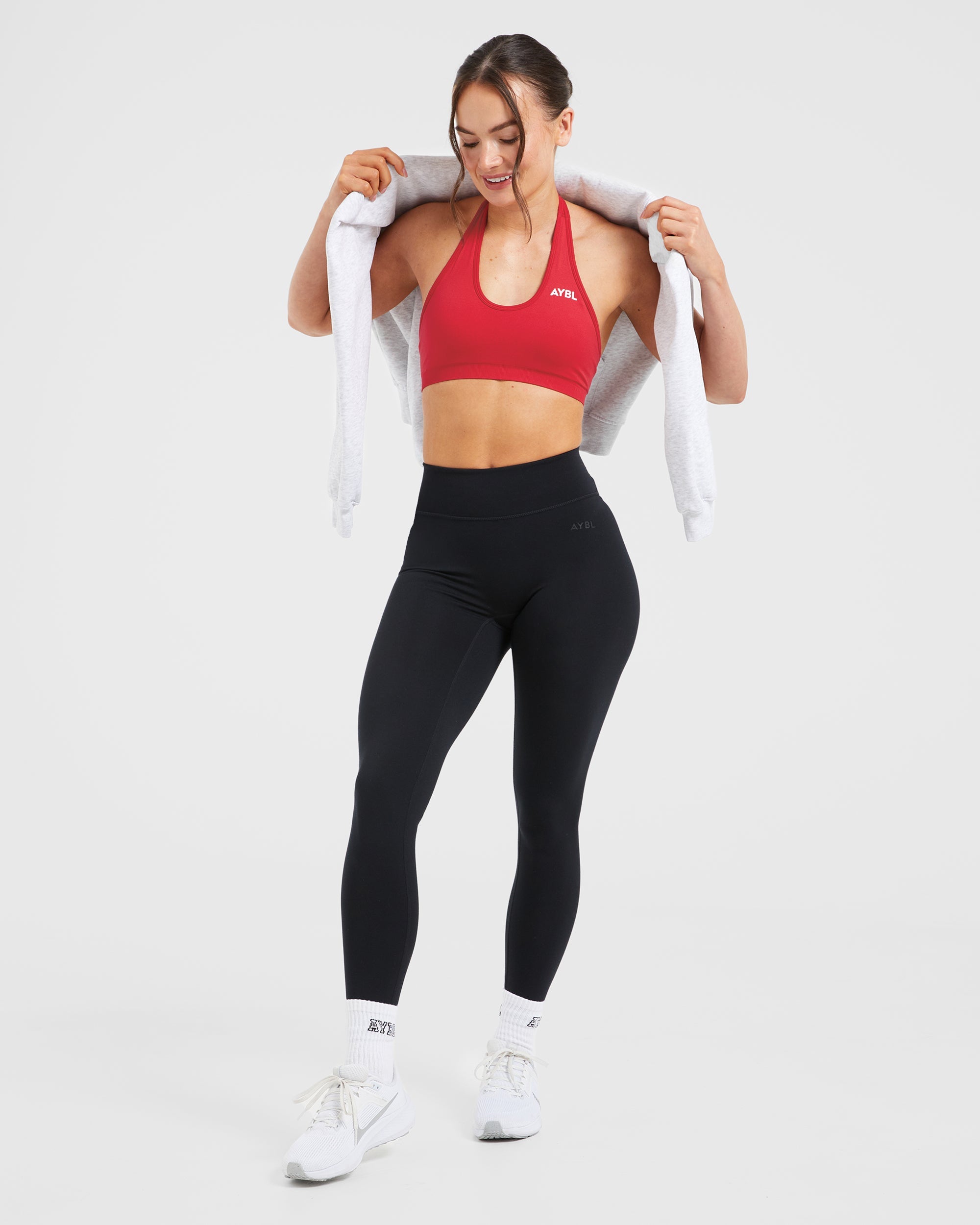 Essential Seamless Halterneck Sports Bra - Rot